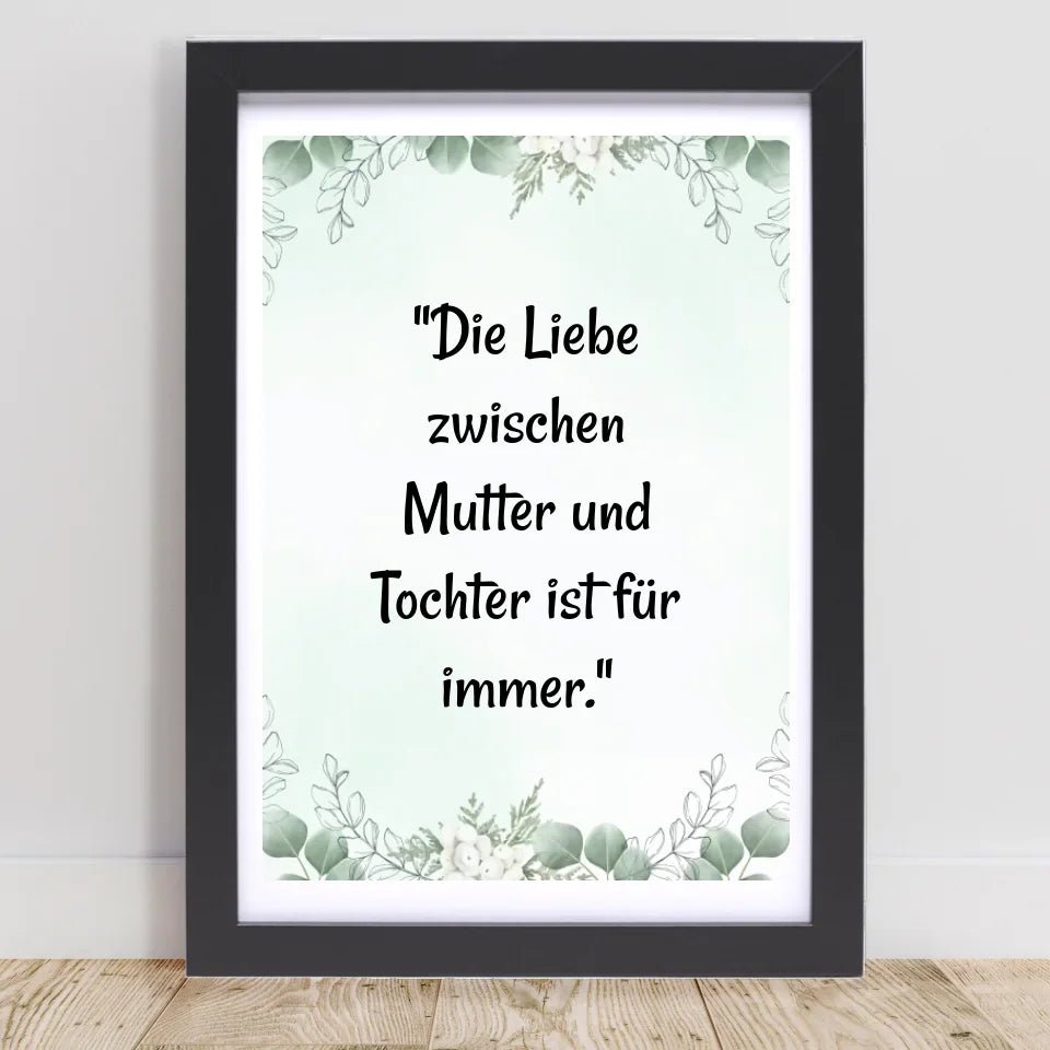Poster Geschenk für Mutter Tochter mit Spruch personalisiert - Cantty