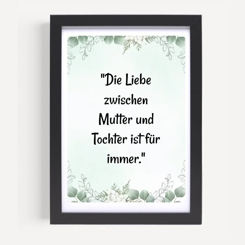 Poster Geschenk für Mutter Tochter mit Spruch personalisiert - Cantty
