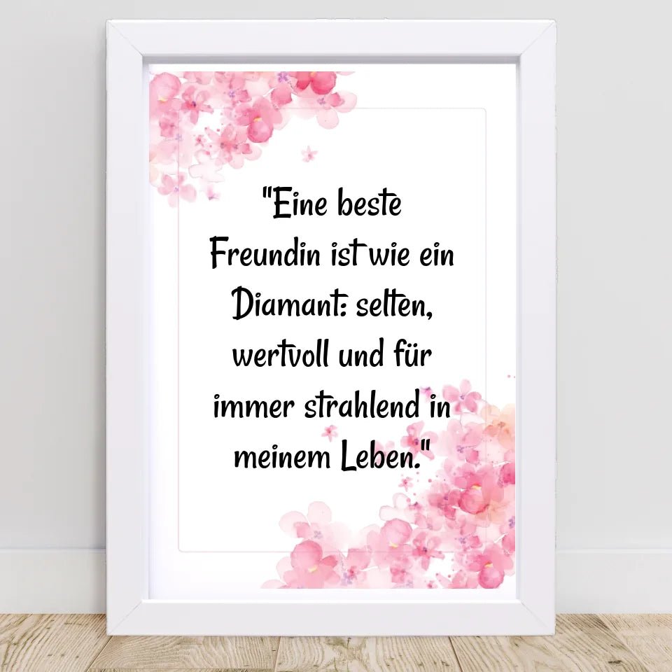 Poster mit Spruch für beste Freundin personalisiert - Cantty