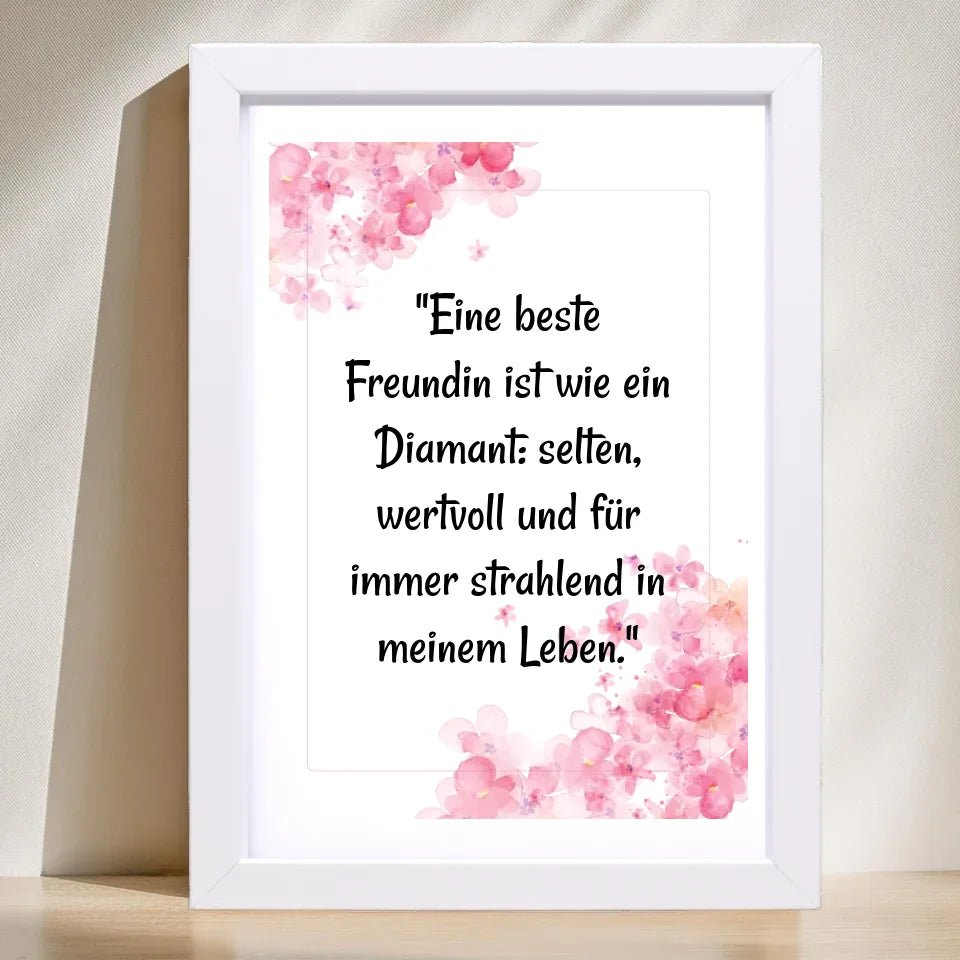 Poster mit Spruch für beste Freundin personalisiert - Cantty