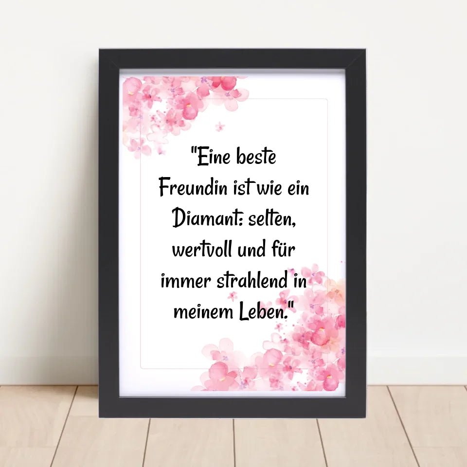 Poster mit Spruch für beste Freundin personalisiert - Cantty