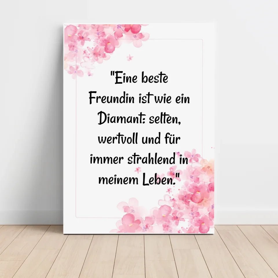 Poster mit Spruch für beste Freundin personalisiert - Cantty
