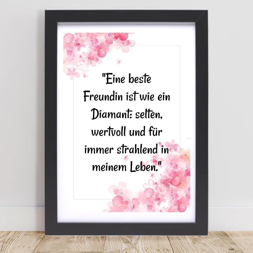 Poster mit Spruch für beste Freundin personalisiert - Cantty