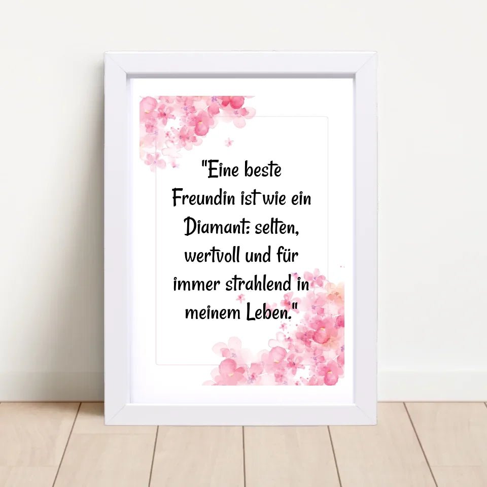 Poster mit Spruch für beste Freundin personalisiert - Cantty
