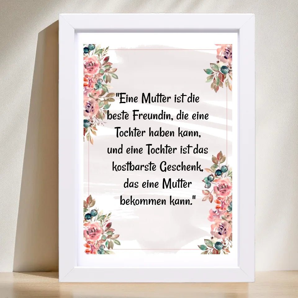 Poster mit Spruch für Mutter und Tochter - Cantty