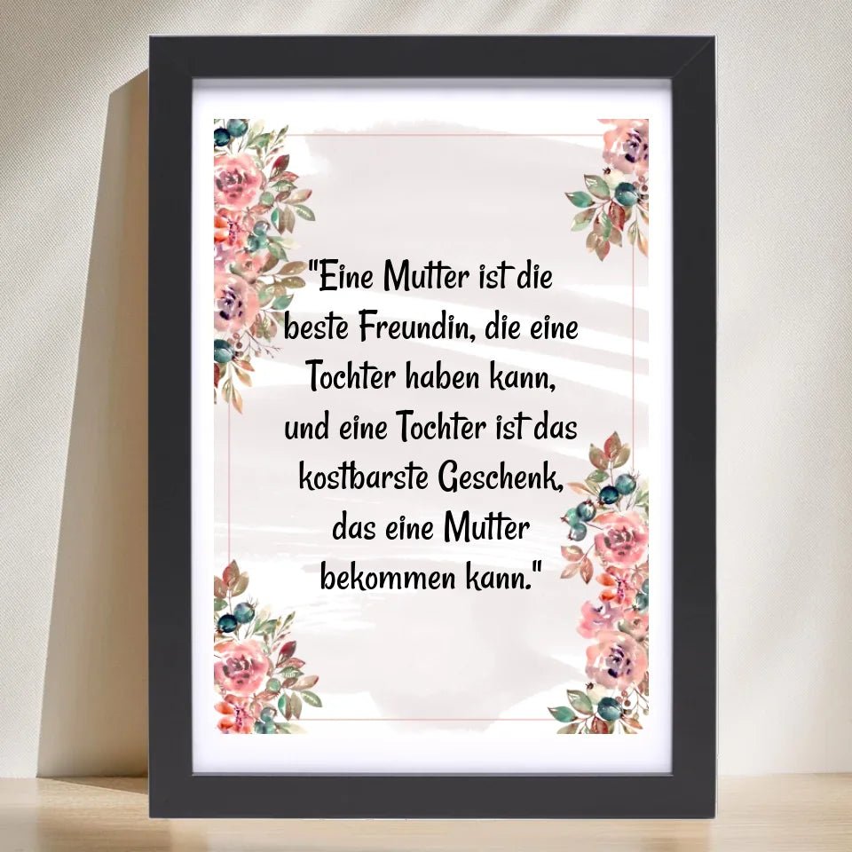 Poster mit Spruch für Mutter und Tochter - Cantty