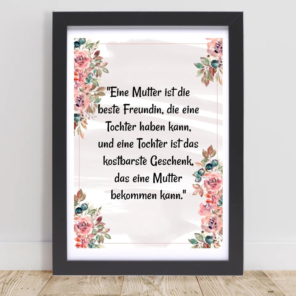Poster mit Spruch für Mutter und Tochter - Cantty