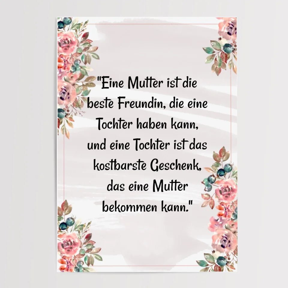 Poster mit Spruch für Mutter und Tochter - Cantty