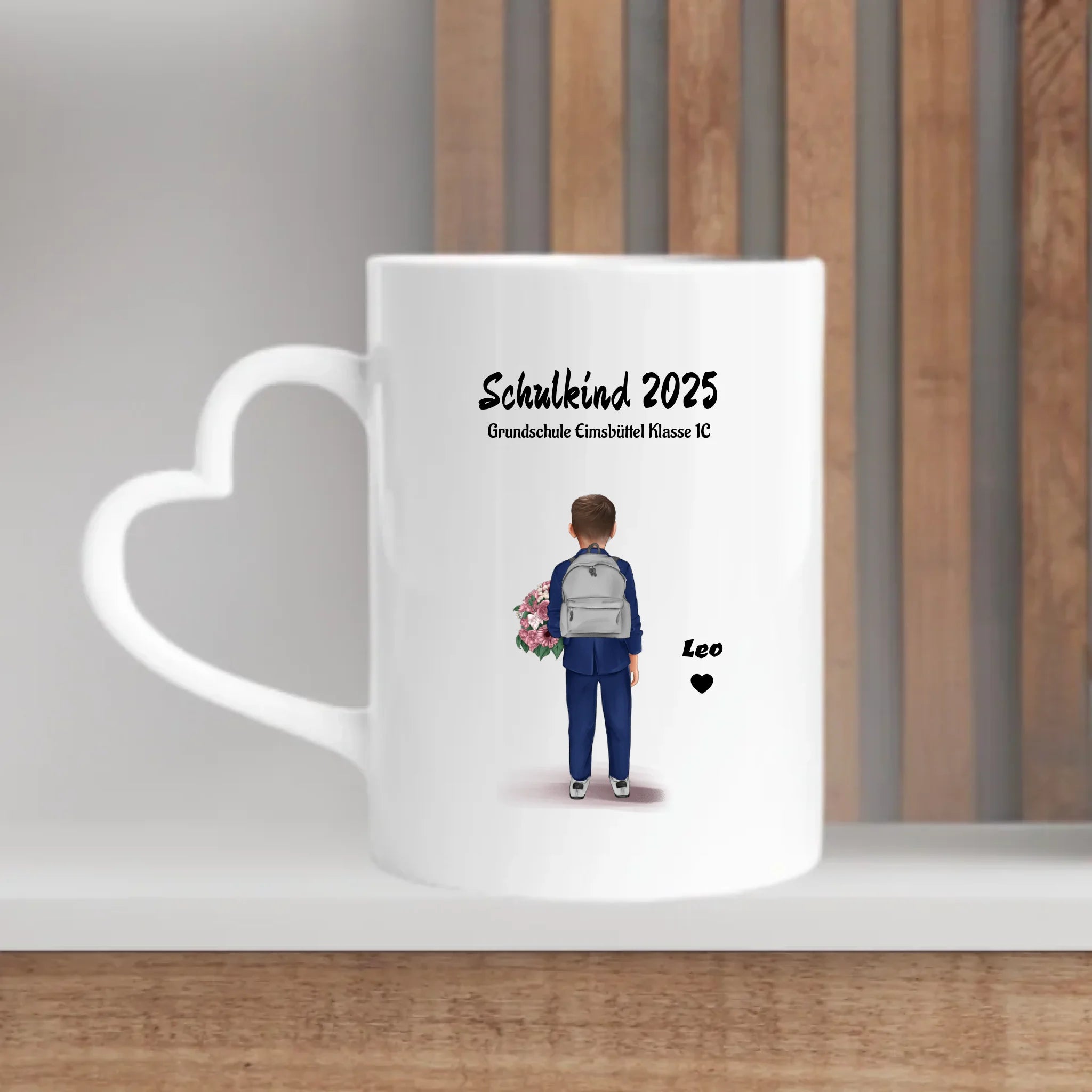 Schulanfänger Junge Tasse personalisiert - Cantty