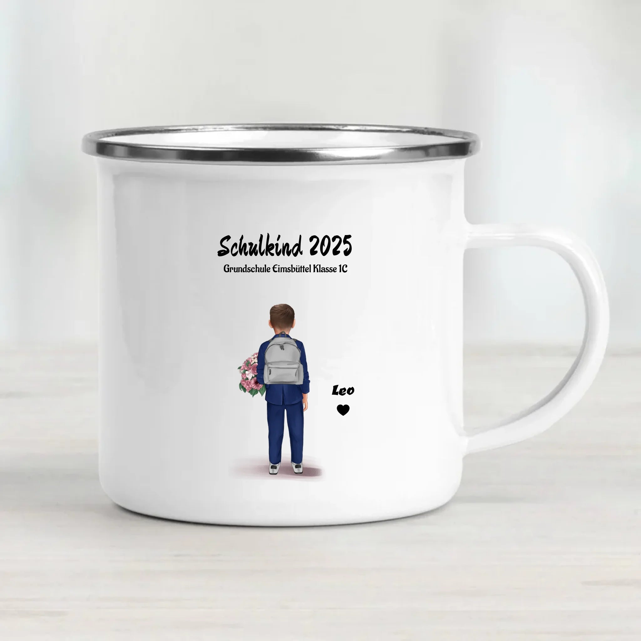 Schulanfänger Junge Tasse personalisiert - Cantty