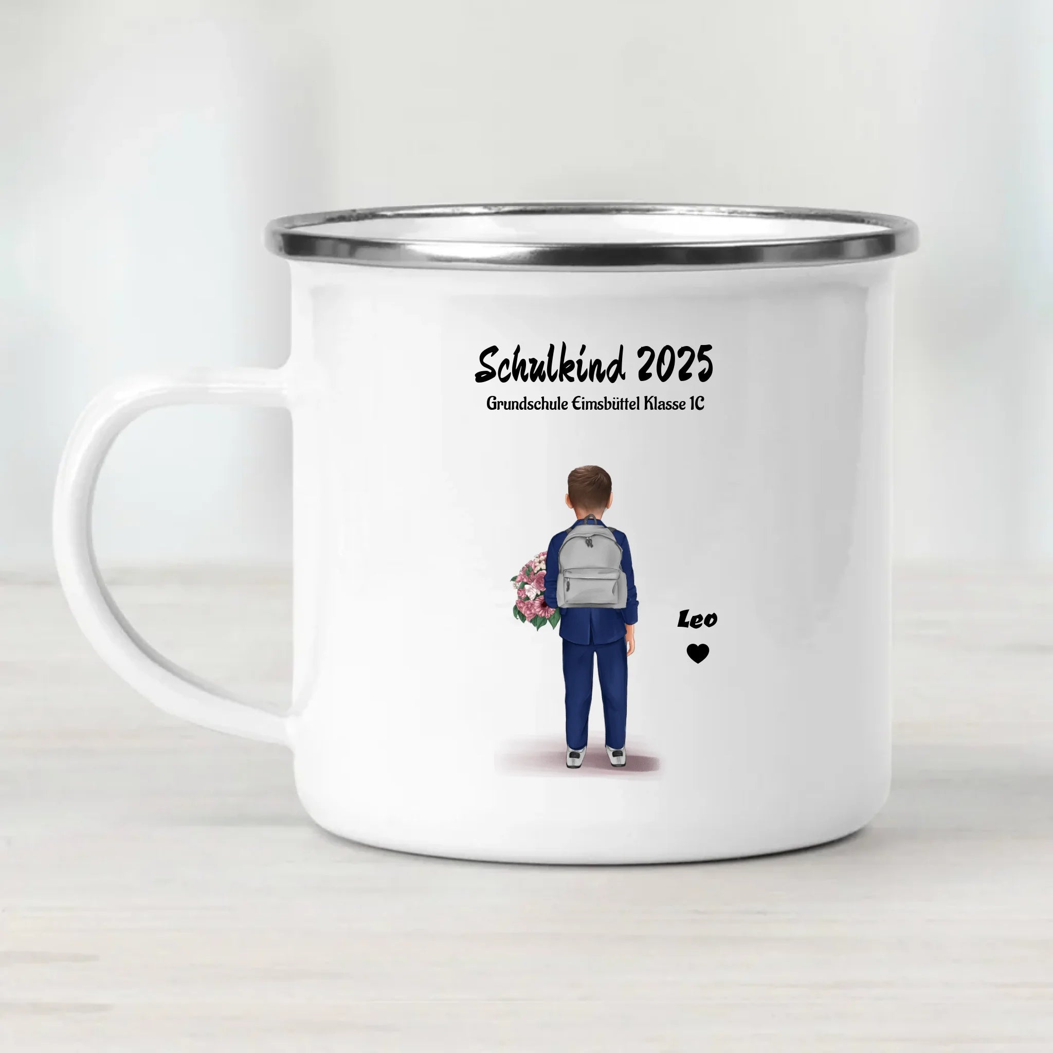 Schulanfänger Junge Tasse personalisiert - Cantty