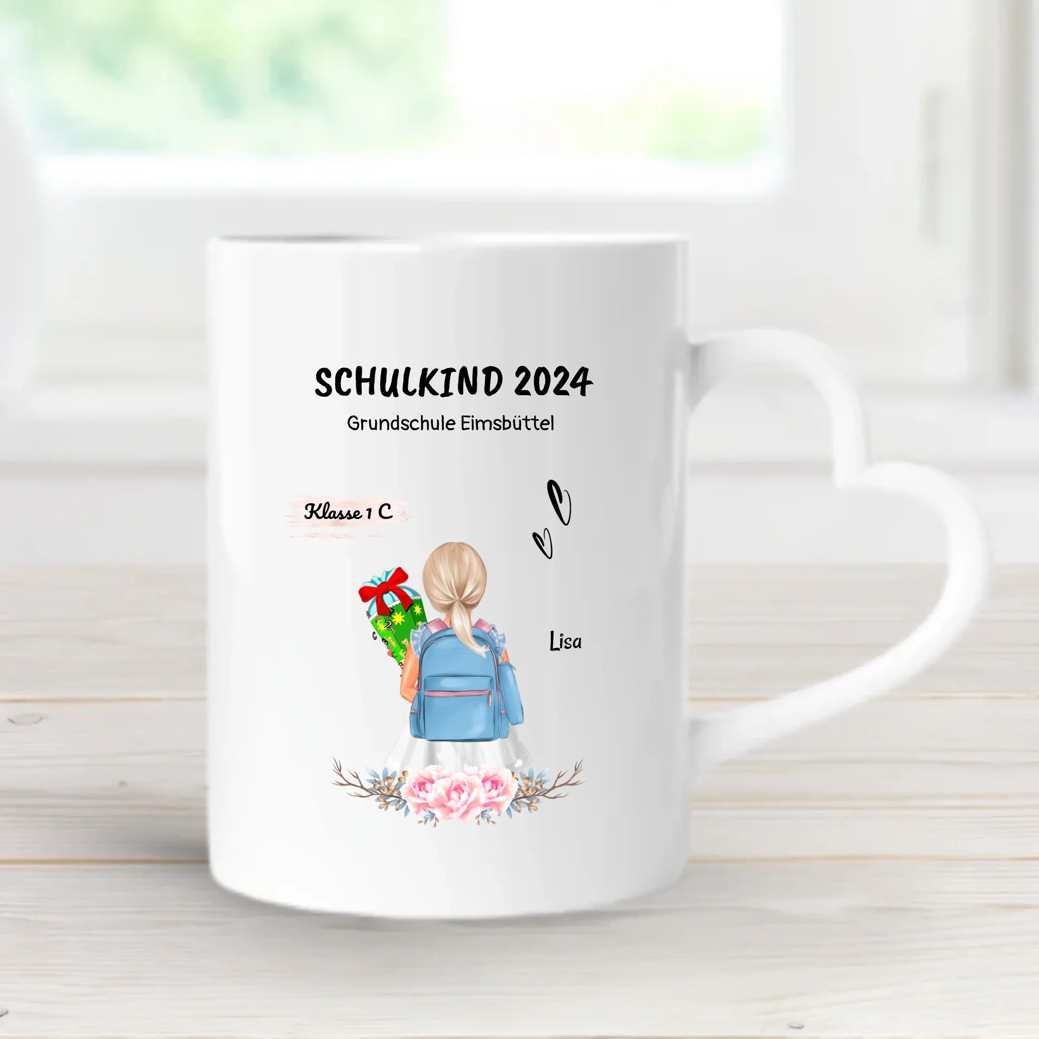 Schulkind 2024 Tasse Geschenk Mädchen - Cantty