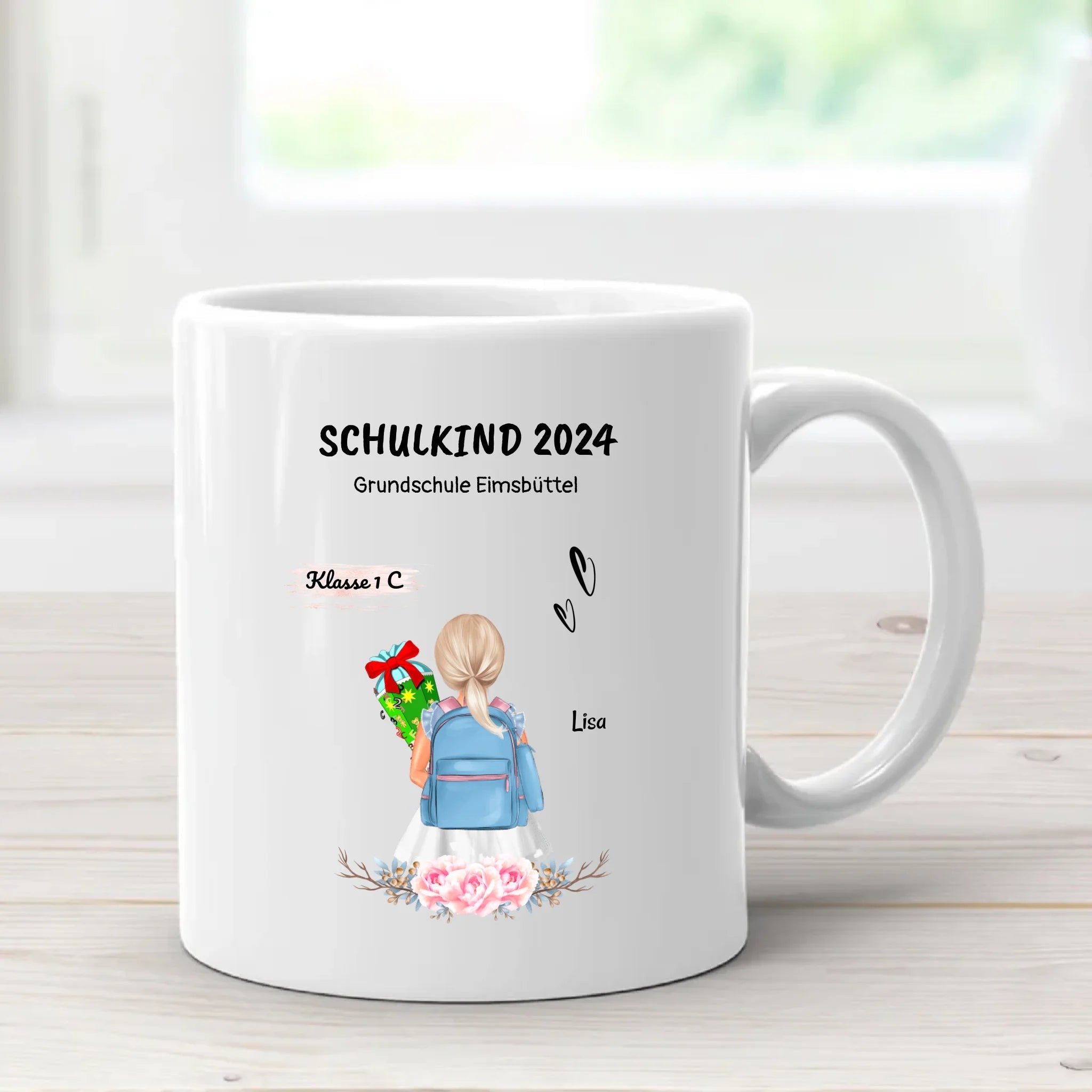 Schulkind 2024 Tasse Geschenk Mädchen - Cantty