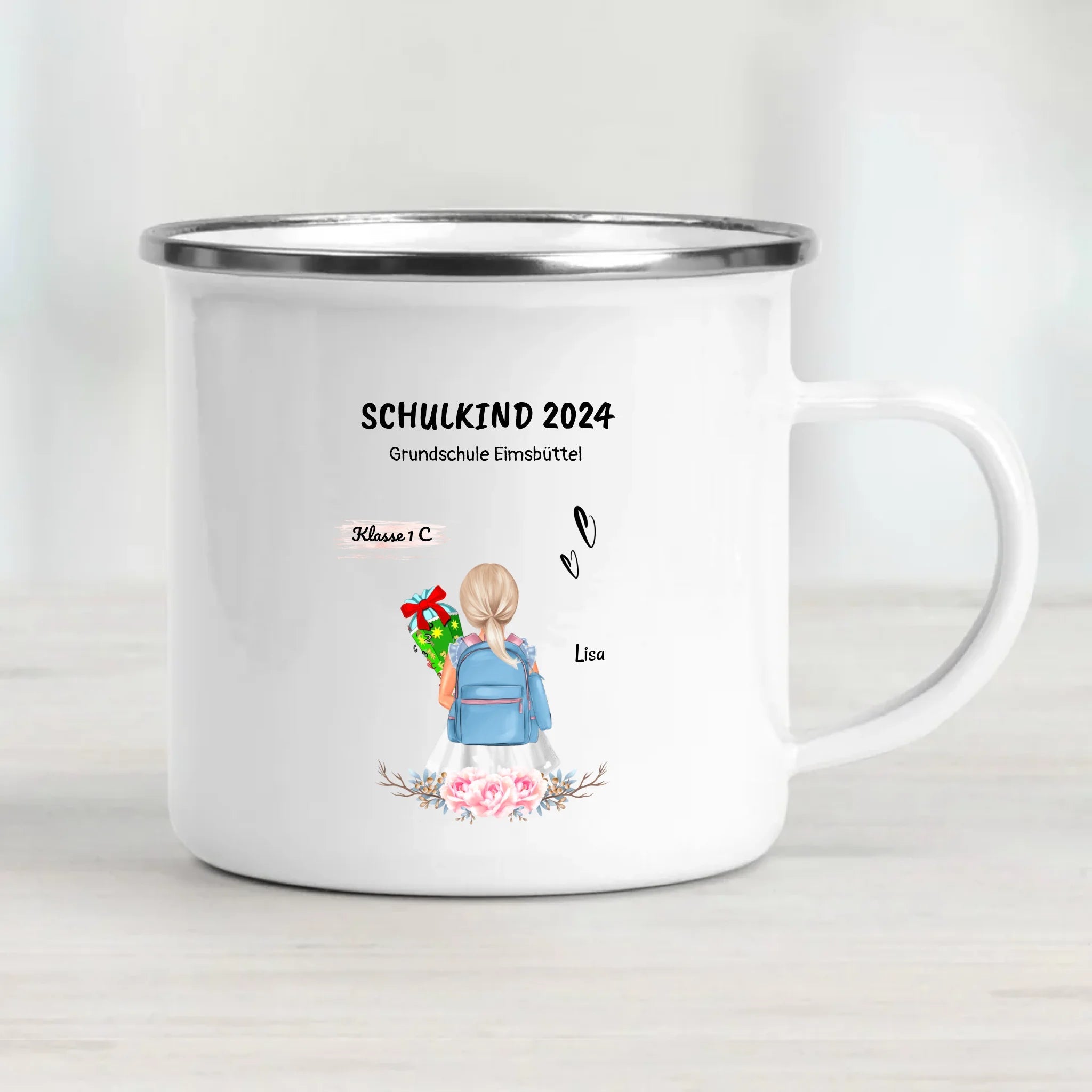 Schulkind 2024 Tasse Geschenk Mädchen - Cantty