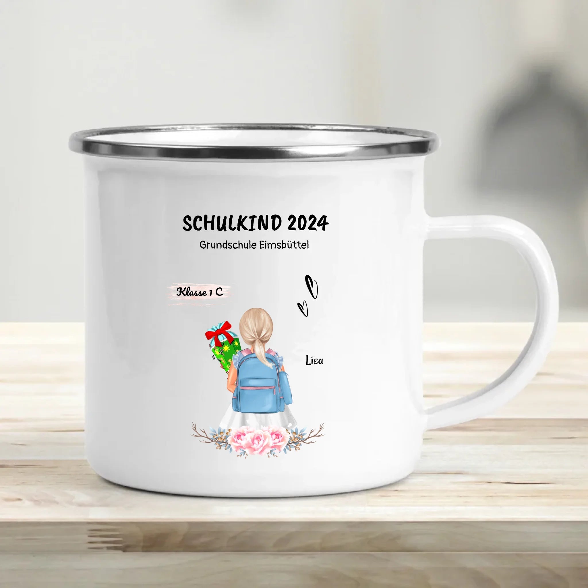 Schulkind 2024 Tasse Geschenk Mädchen - Cantty