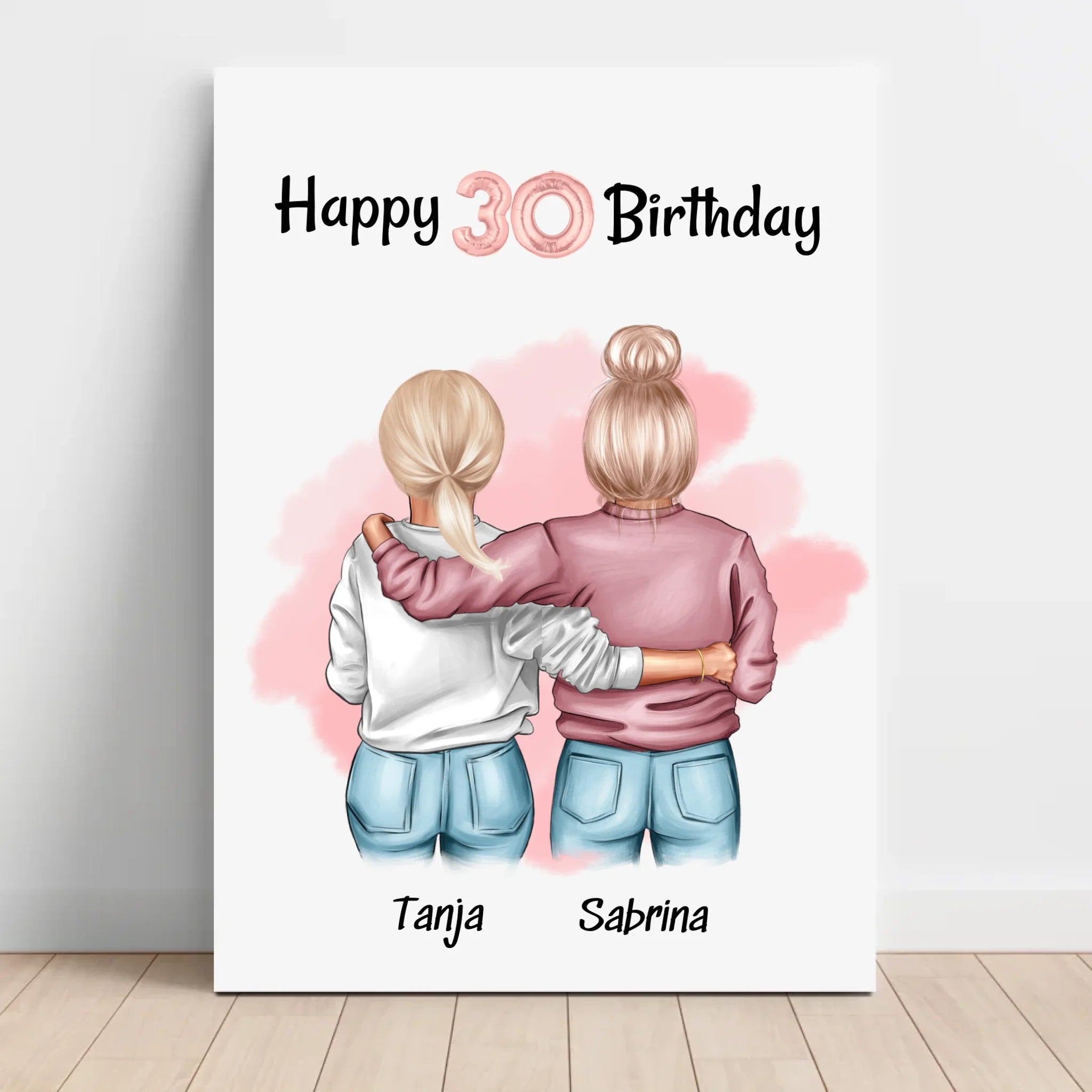 Schwester 30. Geburtstag Geschenk Leinwandbild - Cantty