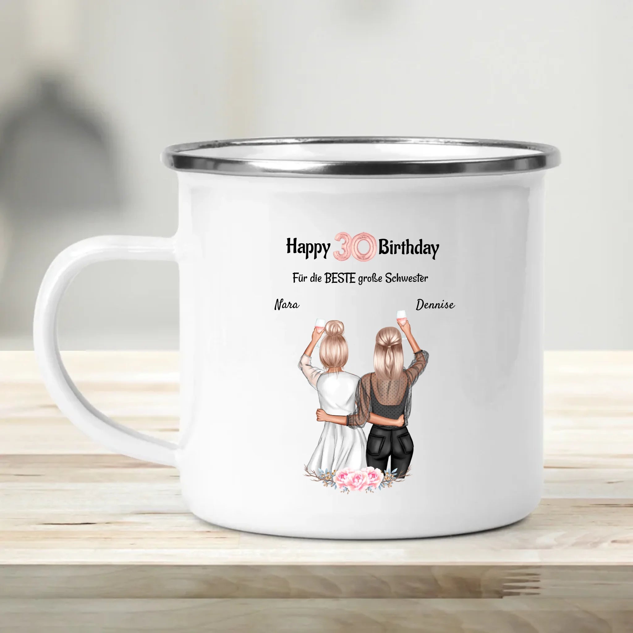 Schwester 30 Geburtstagsgeschenk personalisierte Tasse - Cantty