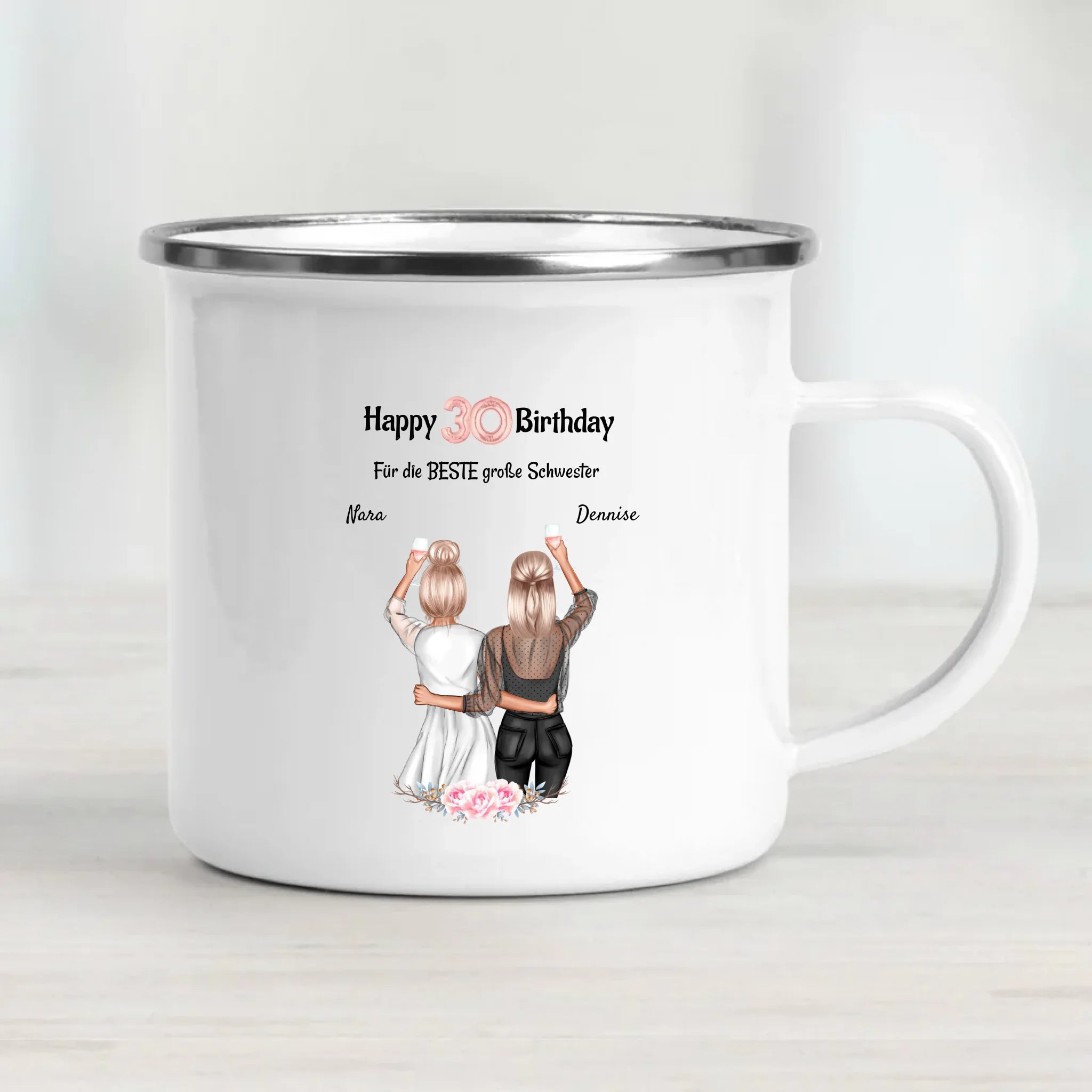 Schwester 30 Geburtstagsgeschenk personalisierte Tasse - Cantty