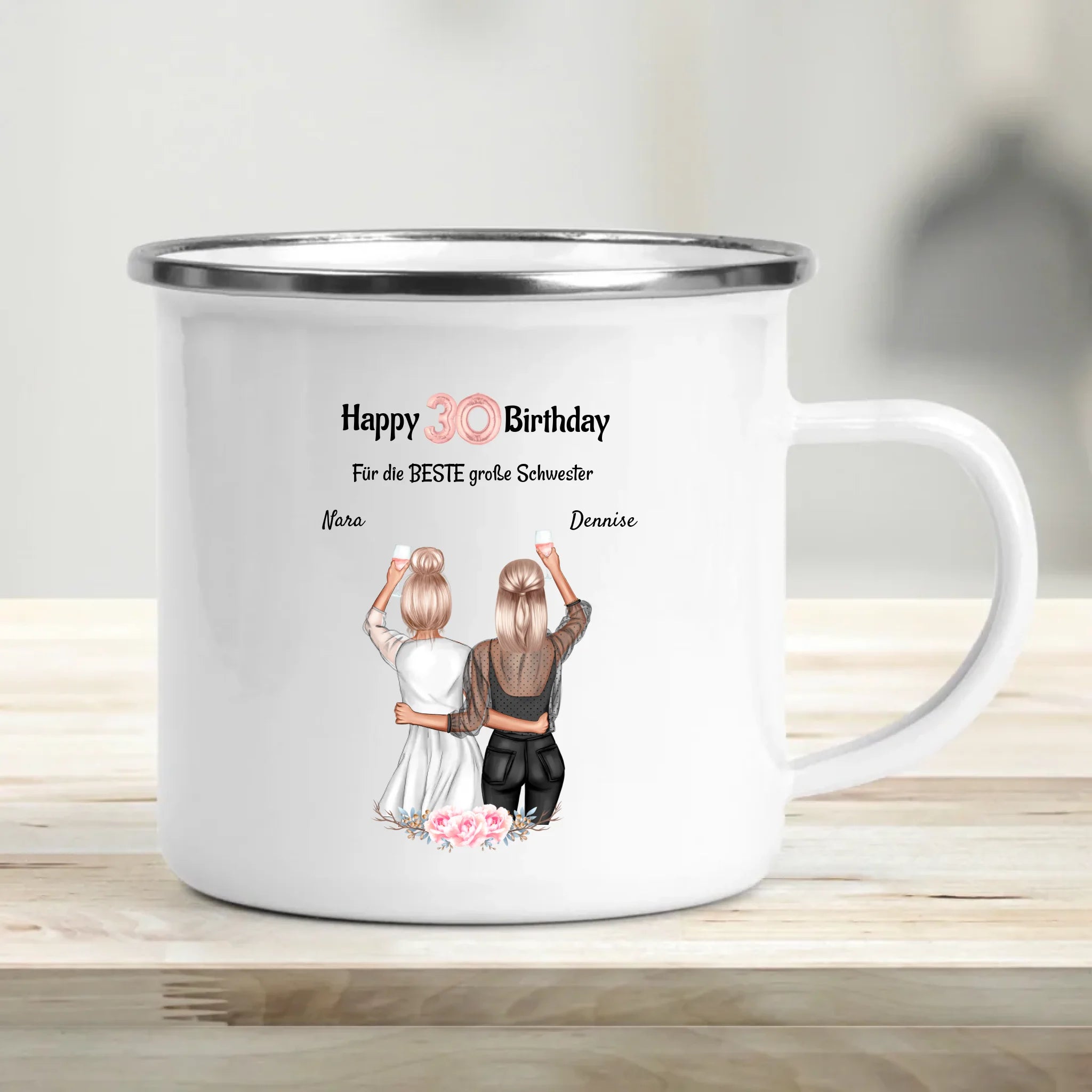 Schwester 30 Geburtstagsgeschenk personalisierte Tasse - Cantty