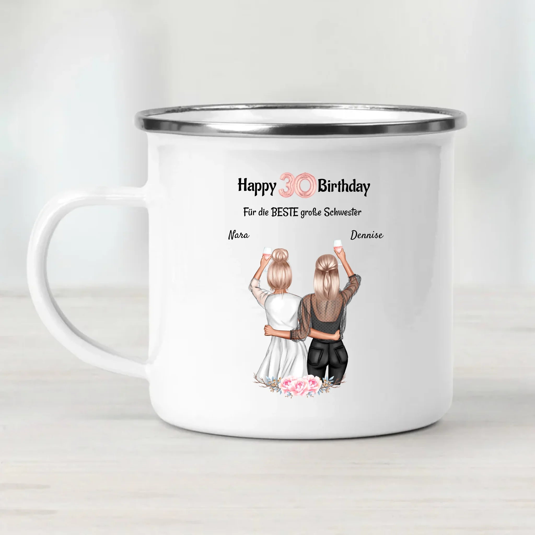 Schwester 30 Geburtstagsgeschenk personalisierte Tasse - Cantty