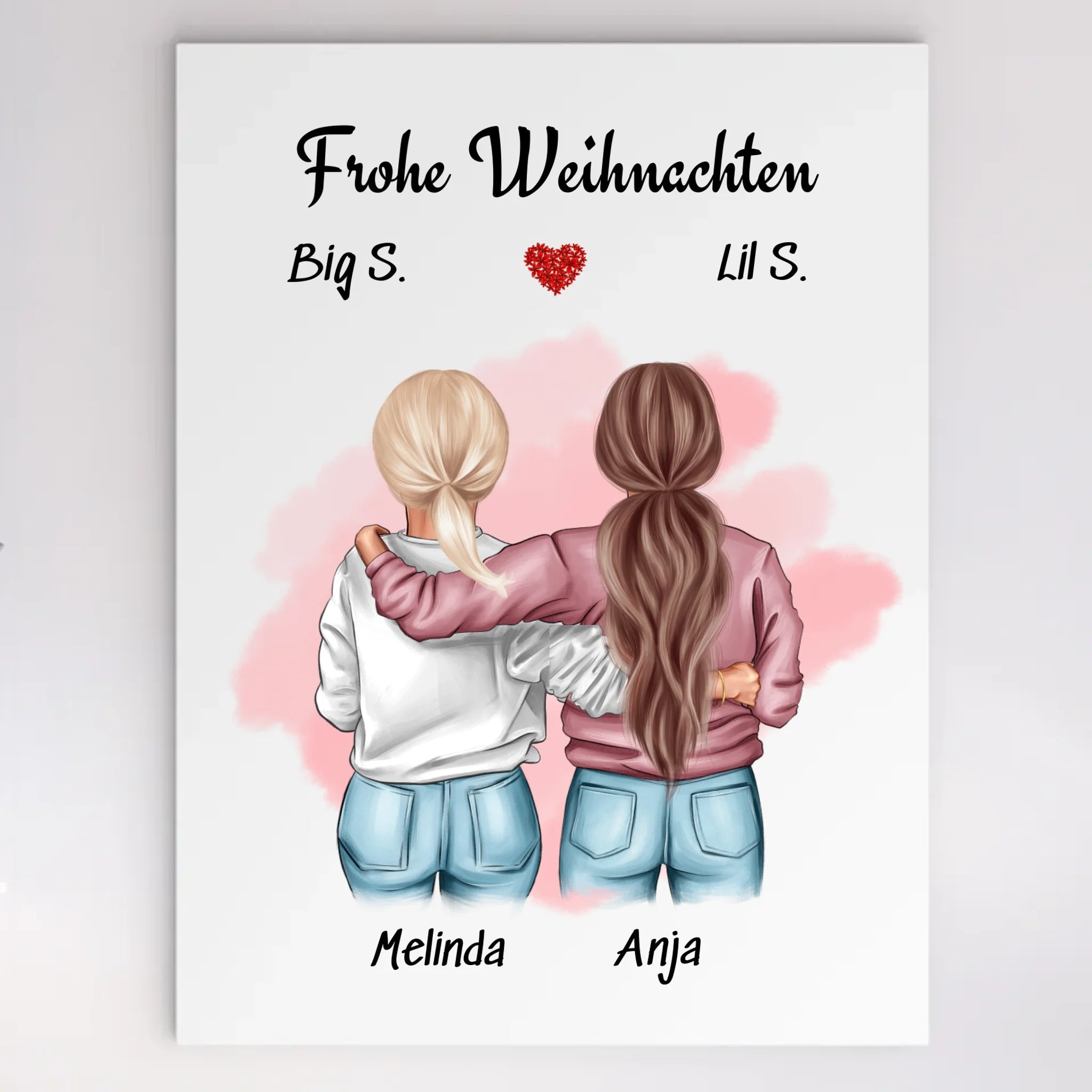 Schwester Acrylglas Bild Geschenk zu Weihanchten - Cantty