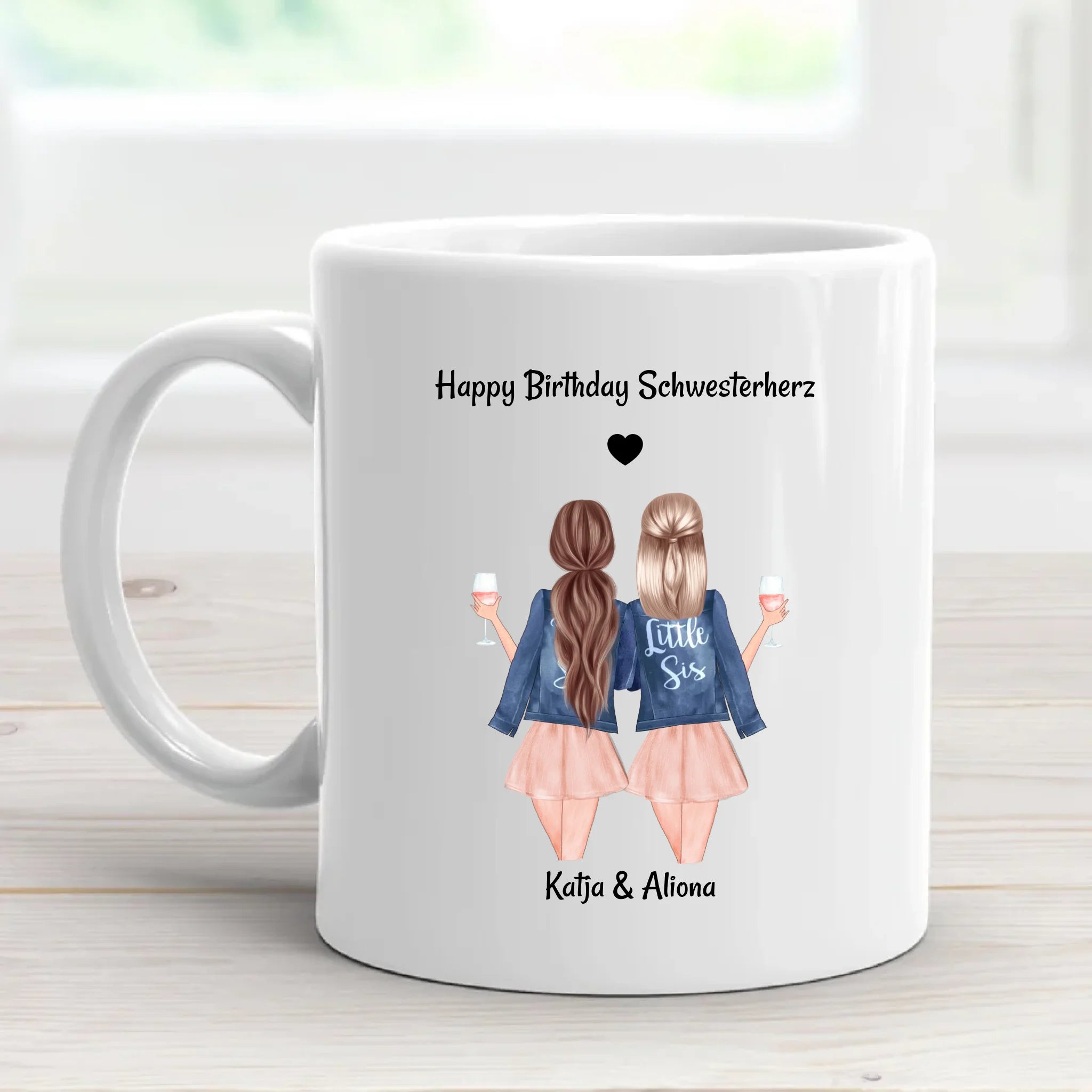 Schwester Geburtstag Tasse personalisiert - Cantty