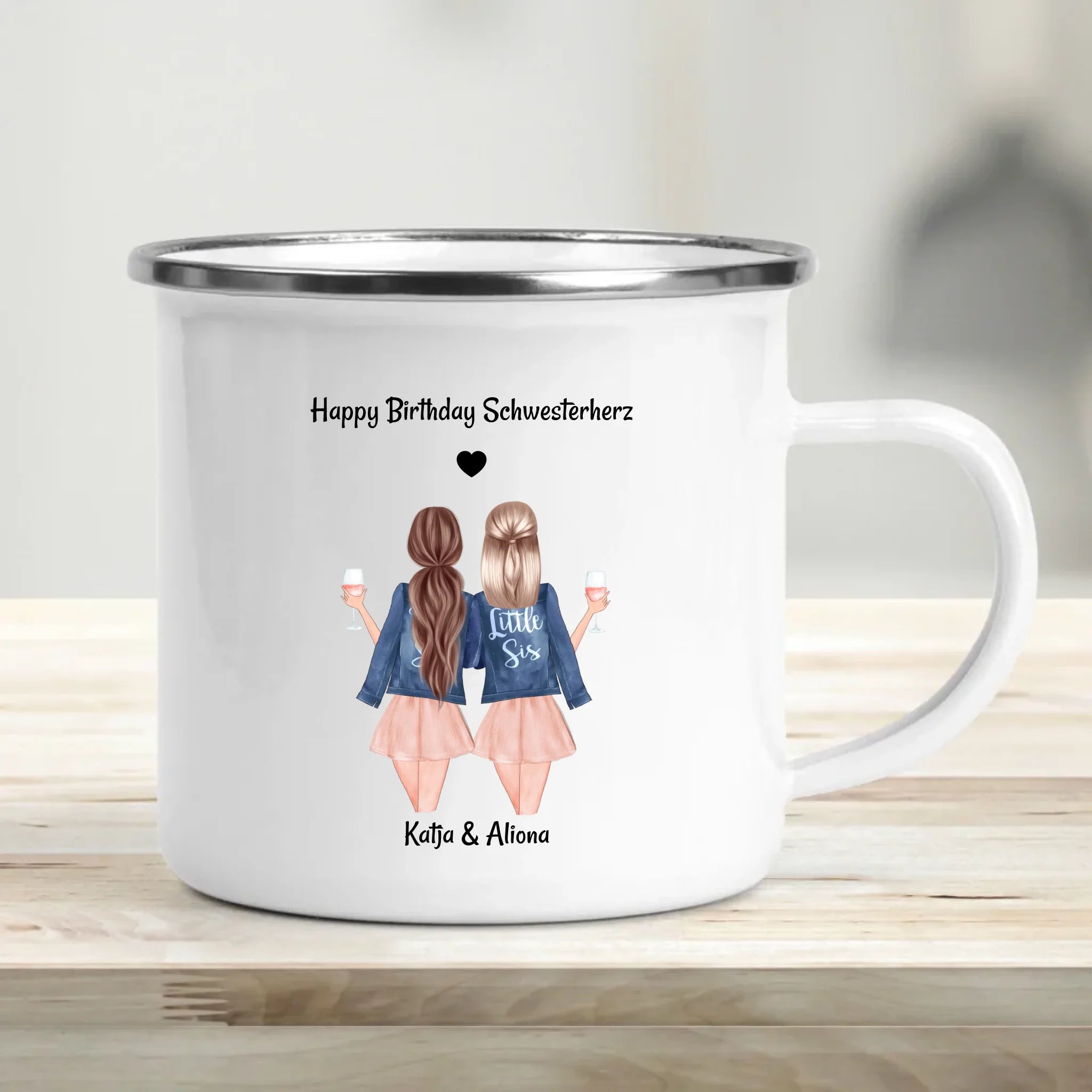 Schwester Geburtstag Tasse personalisiert - Cantty