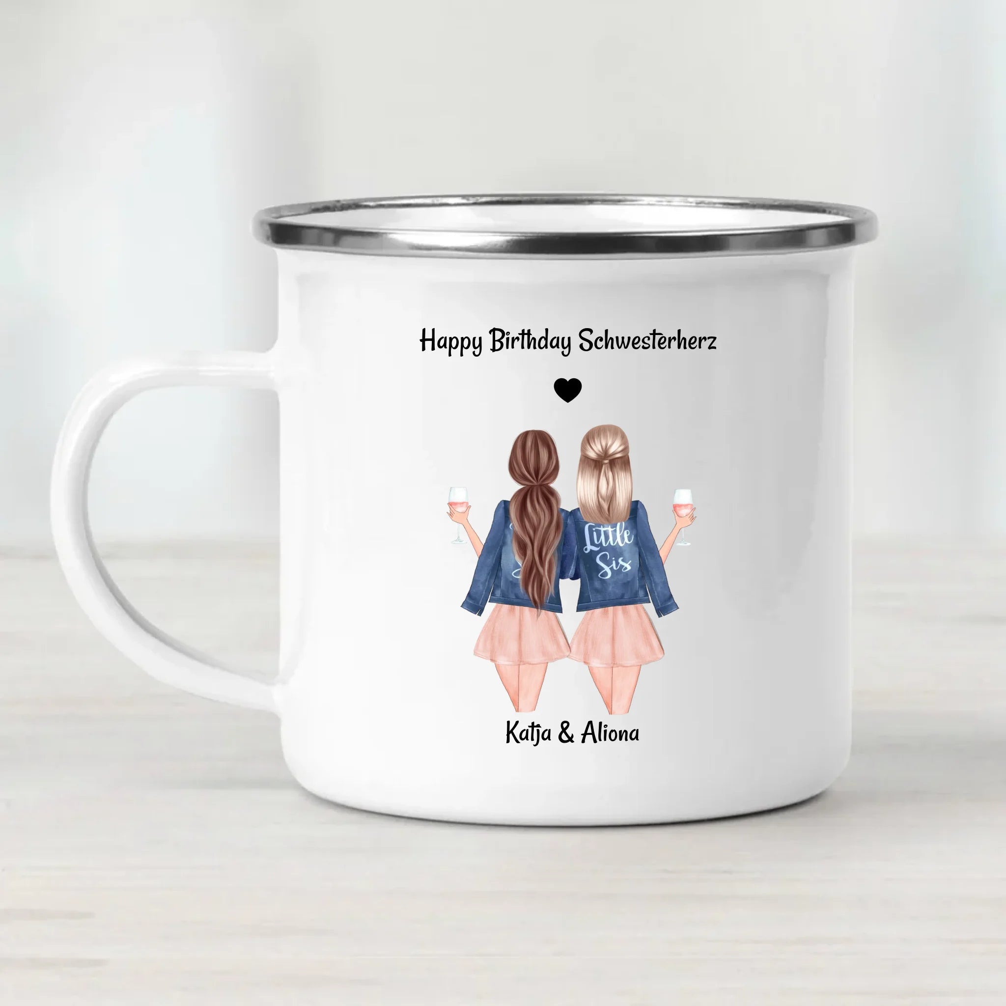 Schwester Geburtstag Tasse personalisiert - Cantty