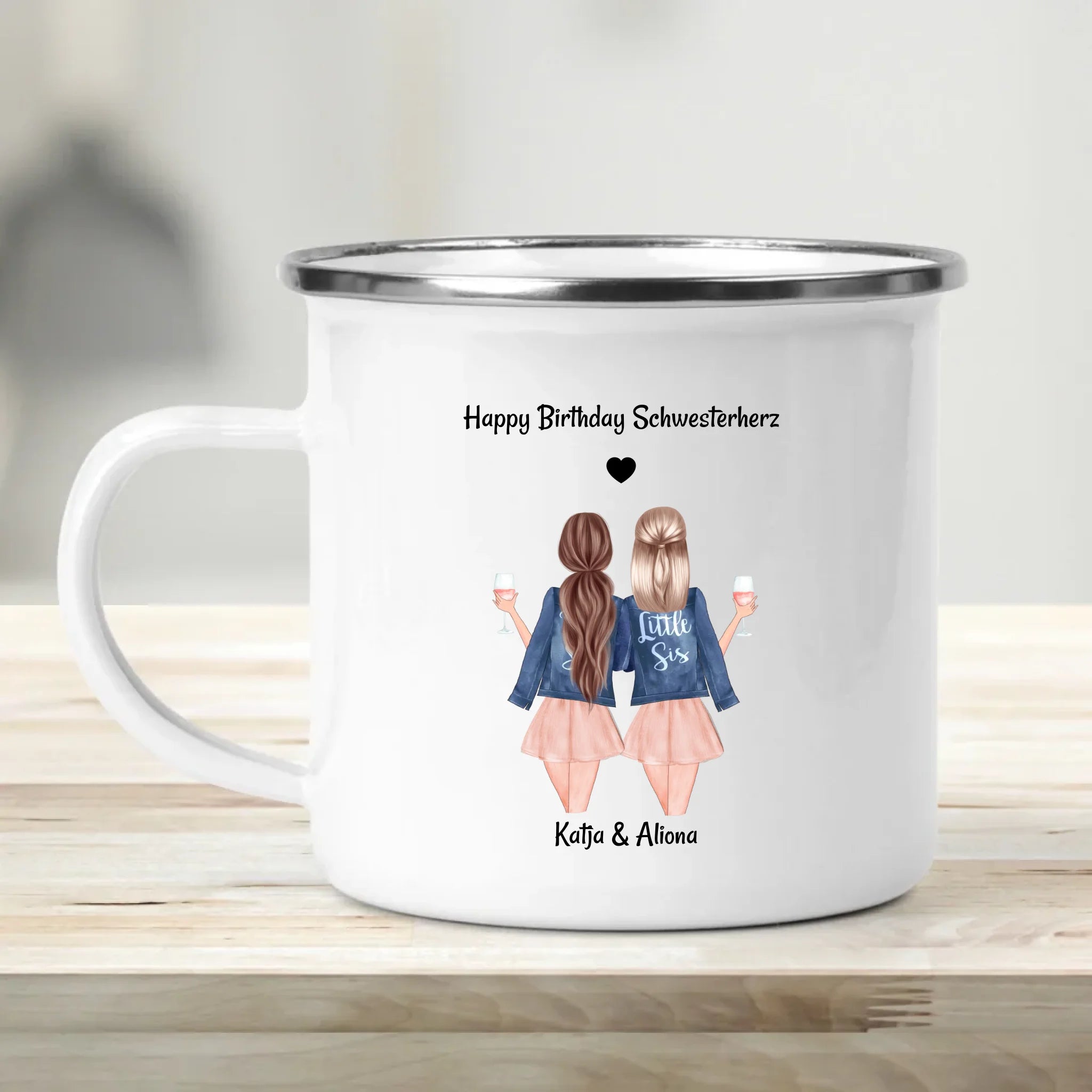 Schwester Geburtstag Tasse personalisiert - Cantty
