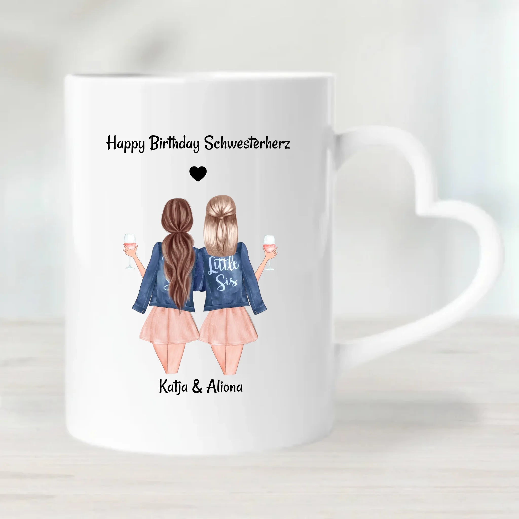 Schwester Geburtstag Tasse personalisiert - Cantty