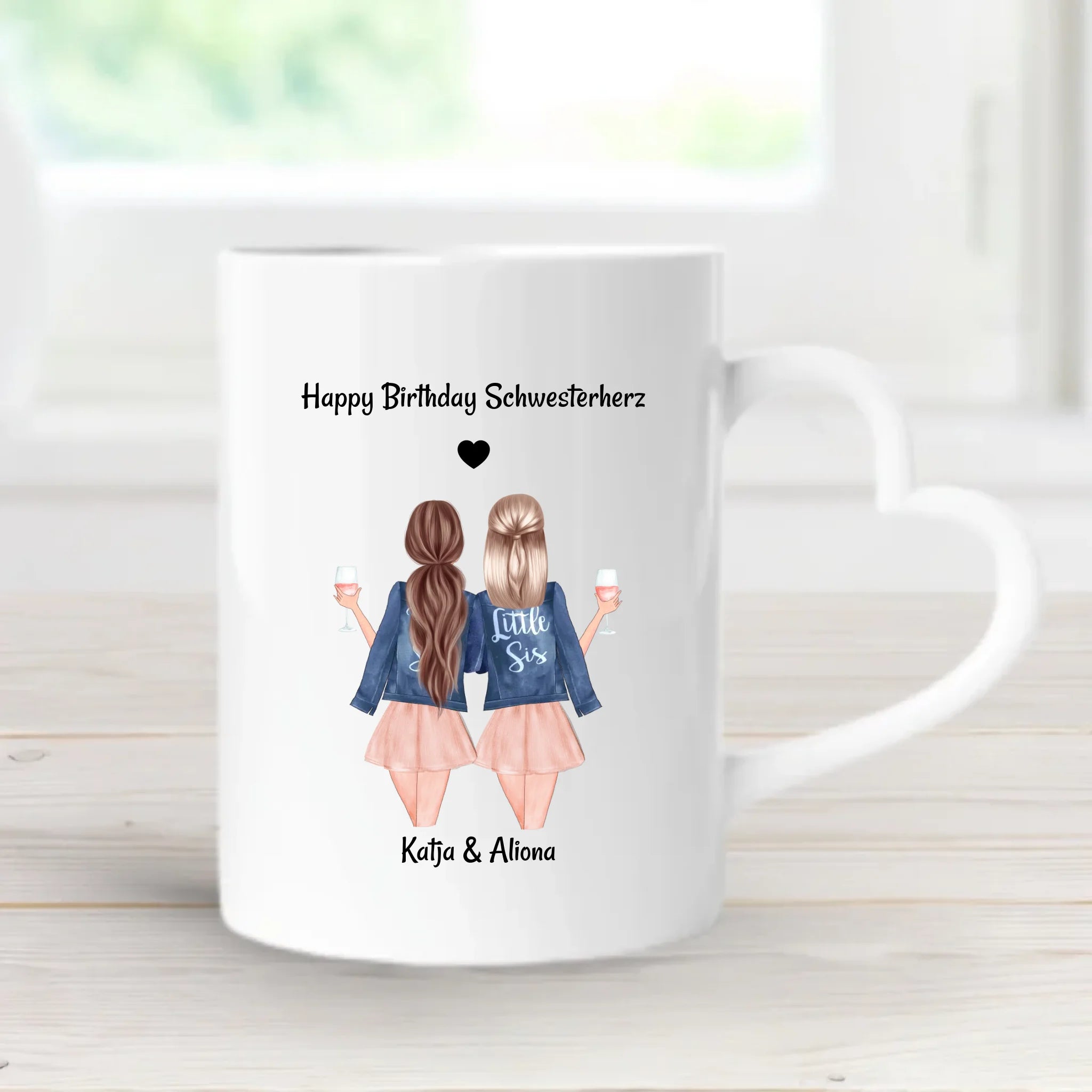 Schwester Geburtstag Tasse personalisiert - Cantty
