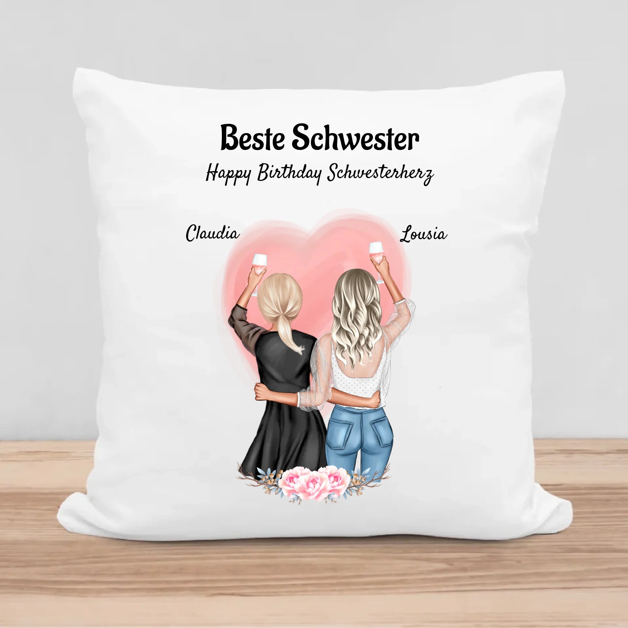 Schwester Geschenk Kissen mit Bild bedrucken - Cantty