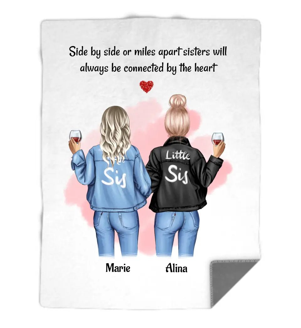 Schwester Decke Geschenk mit Bild personalisieren - Cantty