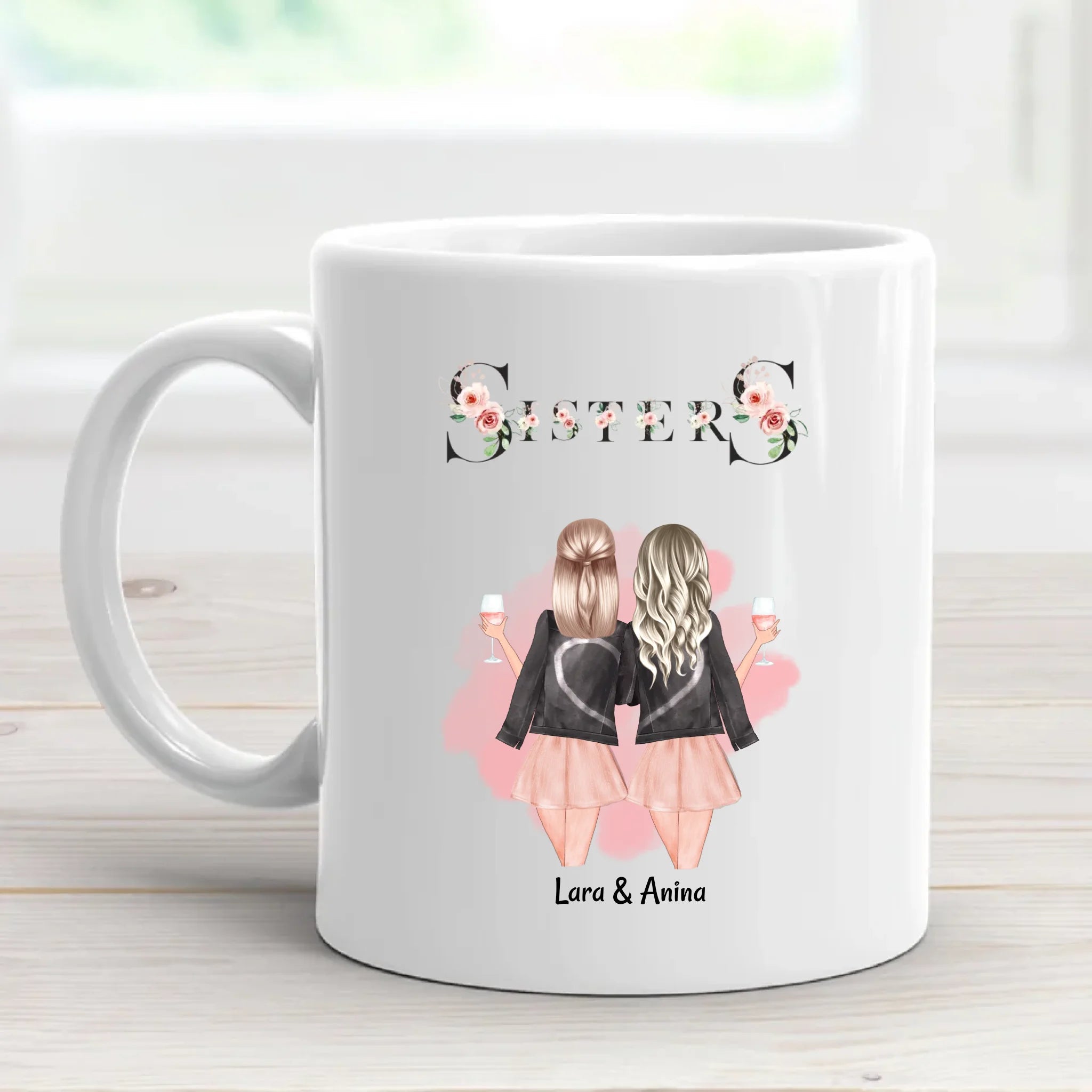 Schwester Tasse gestalten mit Name personalisiert - Cantty