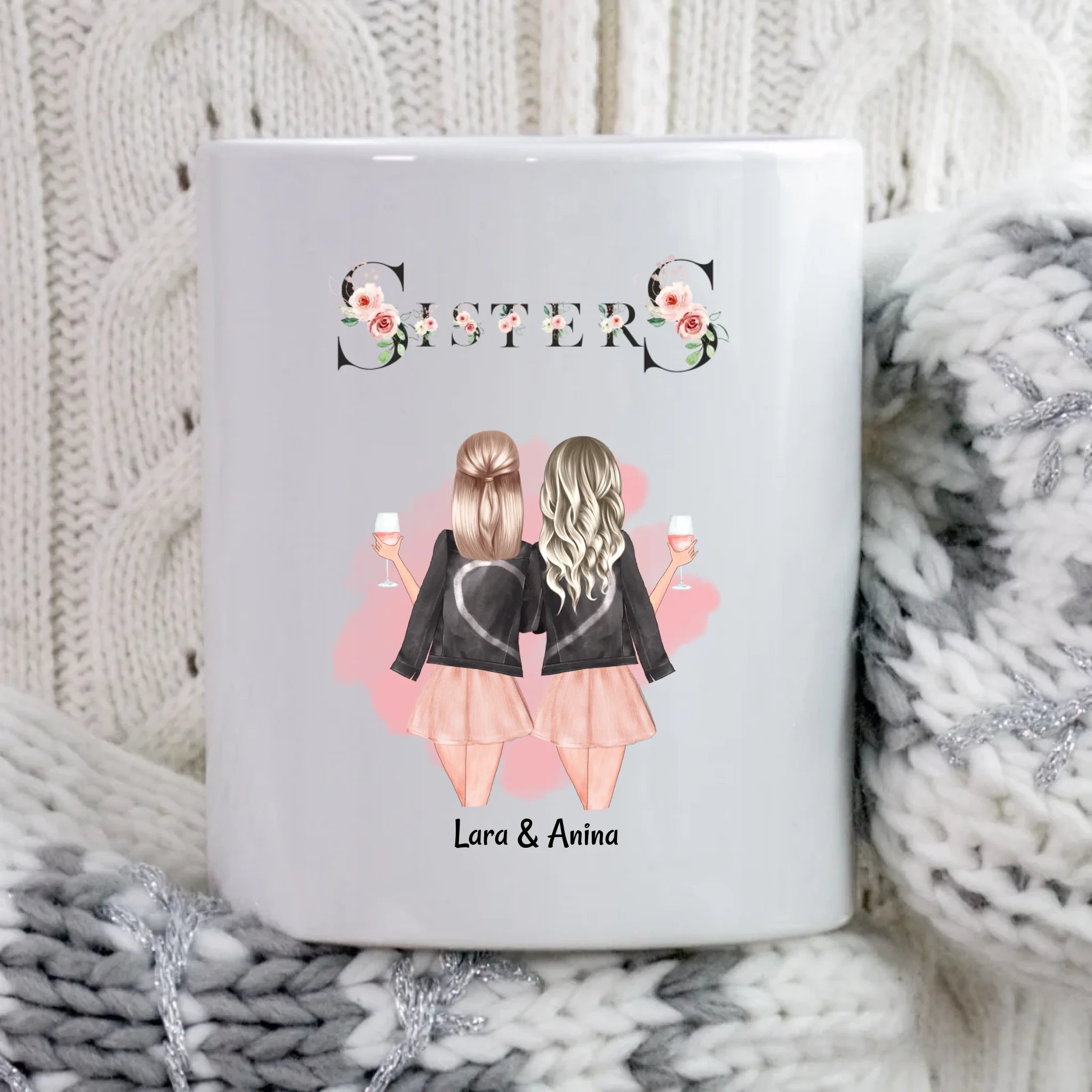 Schwester Tasse gestalten mit Name personalisiert - Cantty