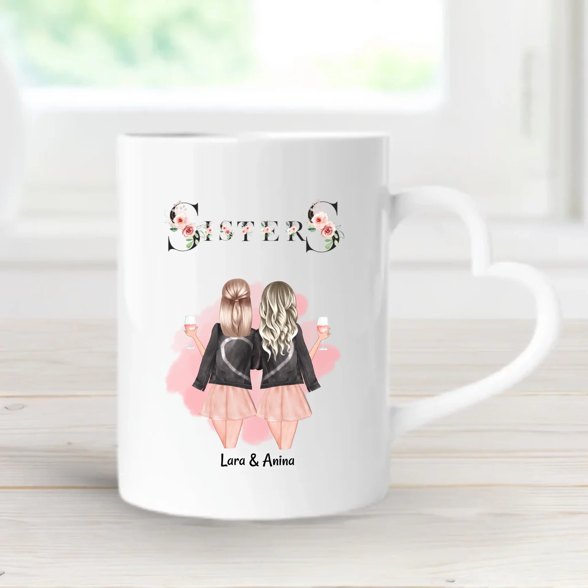 Schwester Tasse gestalten mit Name personalisiert - Cantty