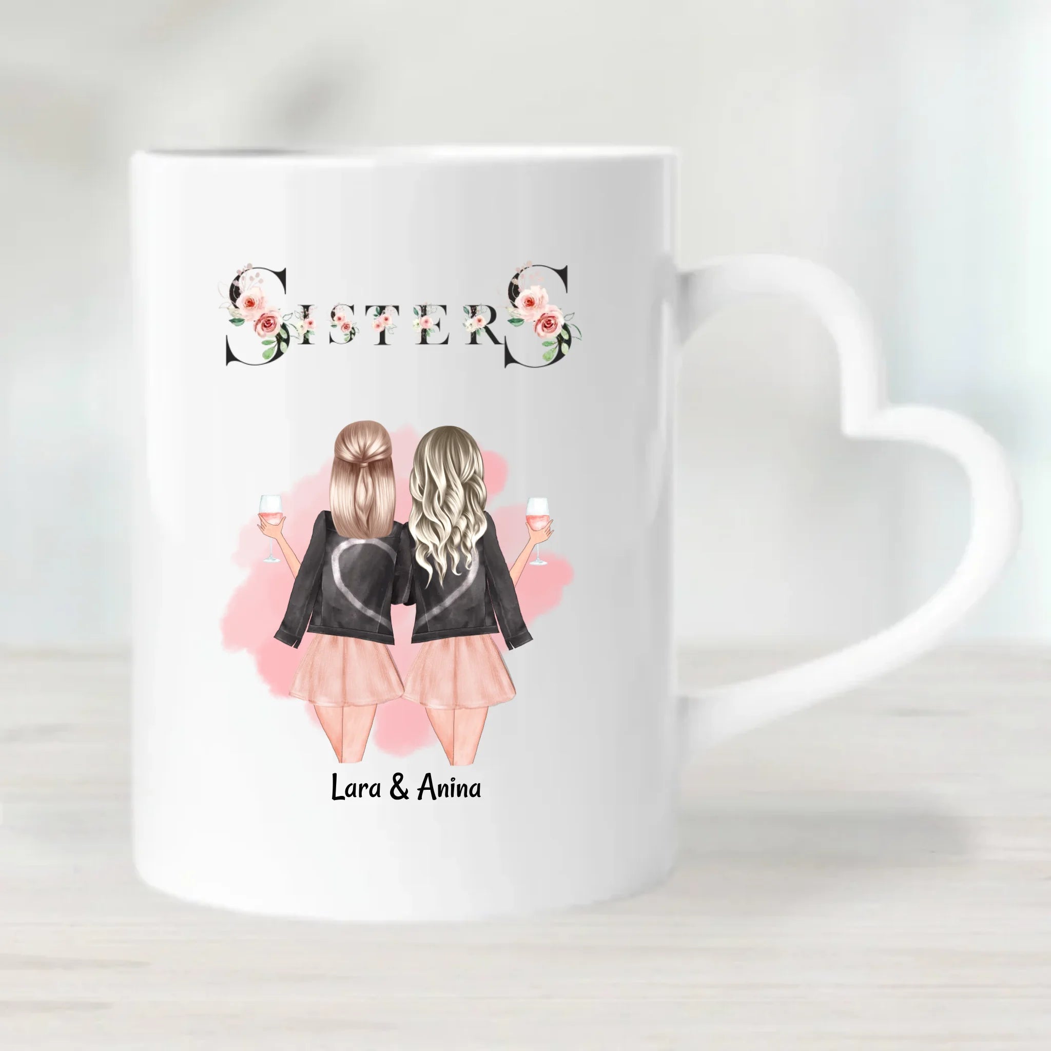 Schwester Tasse gestalten mit Name personalisiert - Cantty