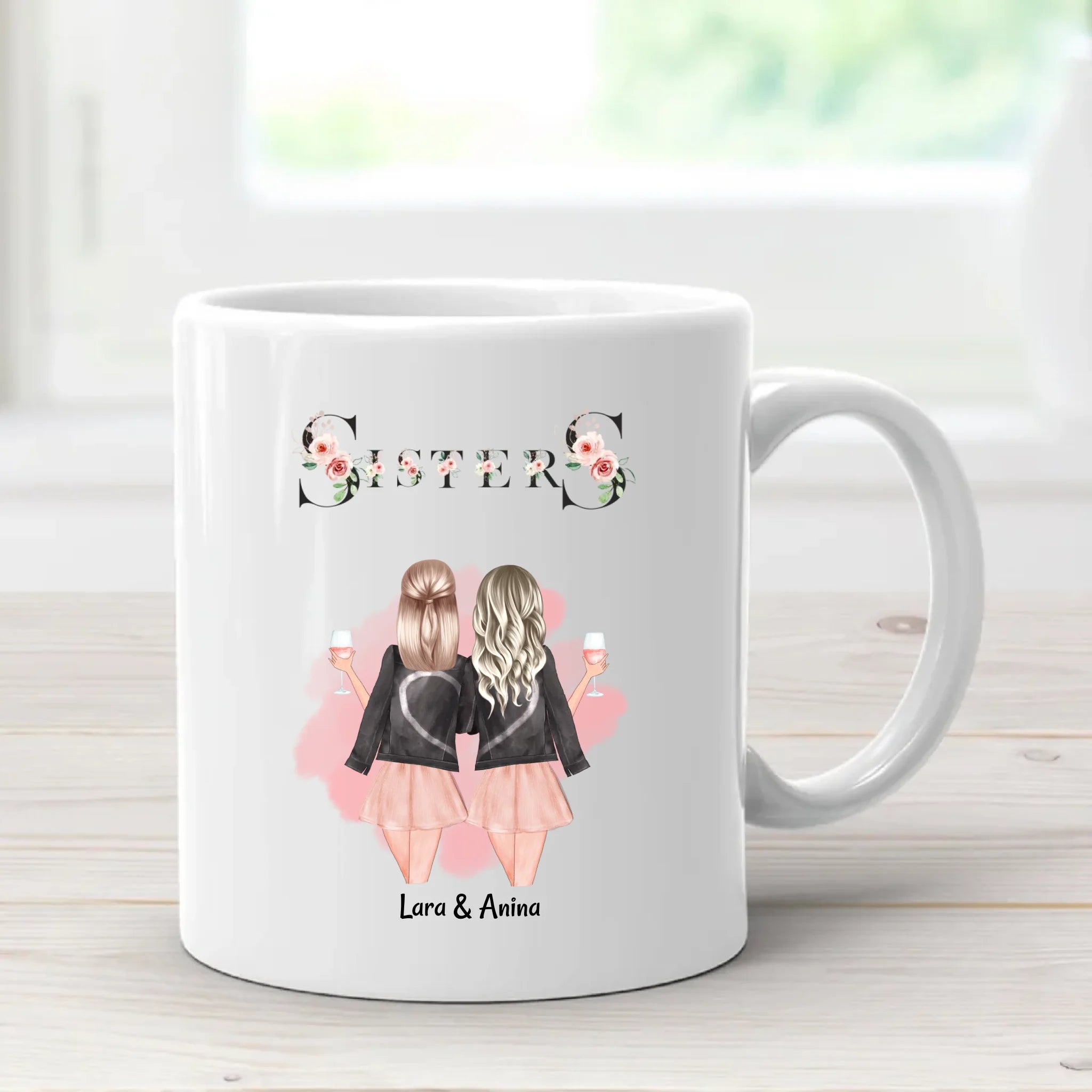 Schwester Tasse gestalten mit Name personalisiert - Cantty