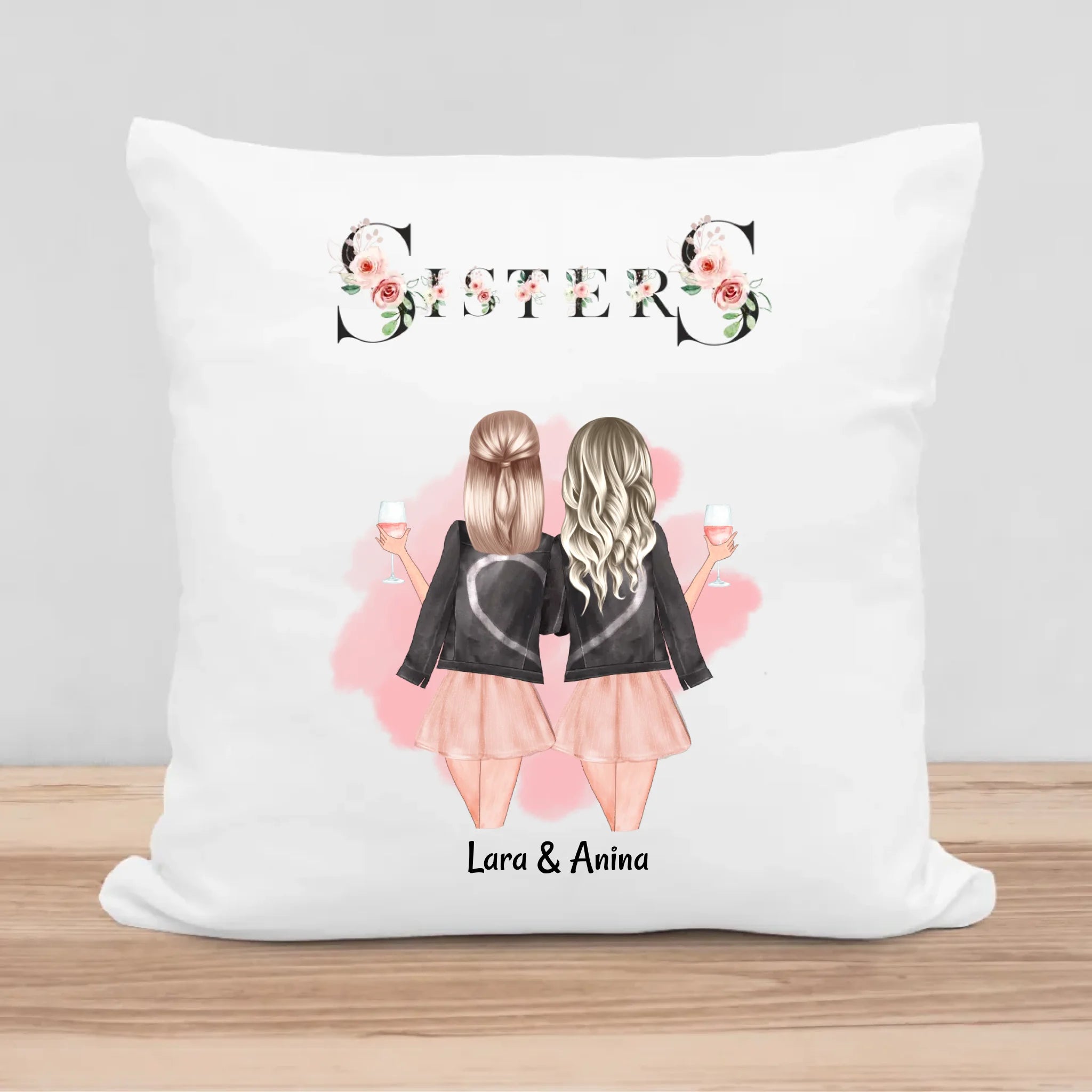 Schwesterherz Deko Kissen geschenk personalisiert - Cantty