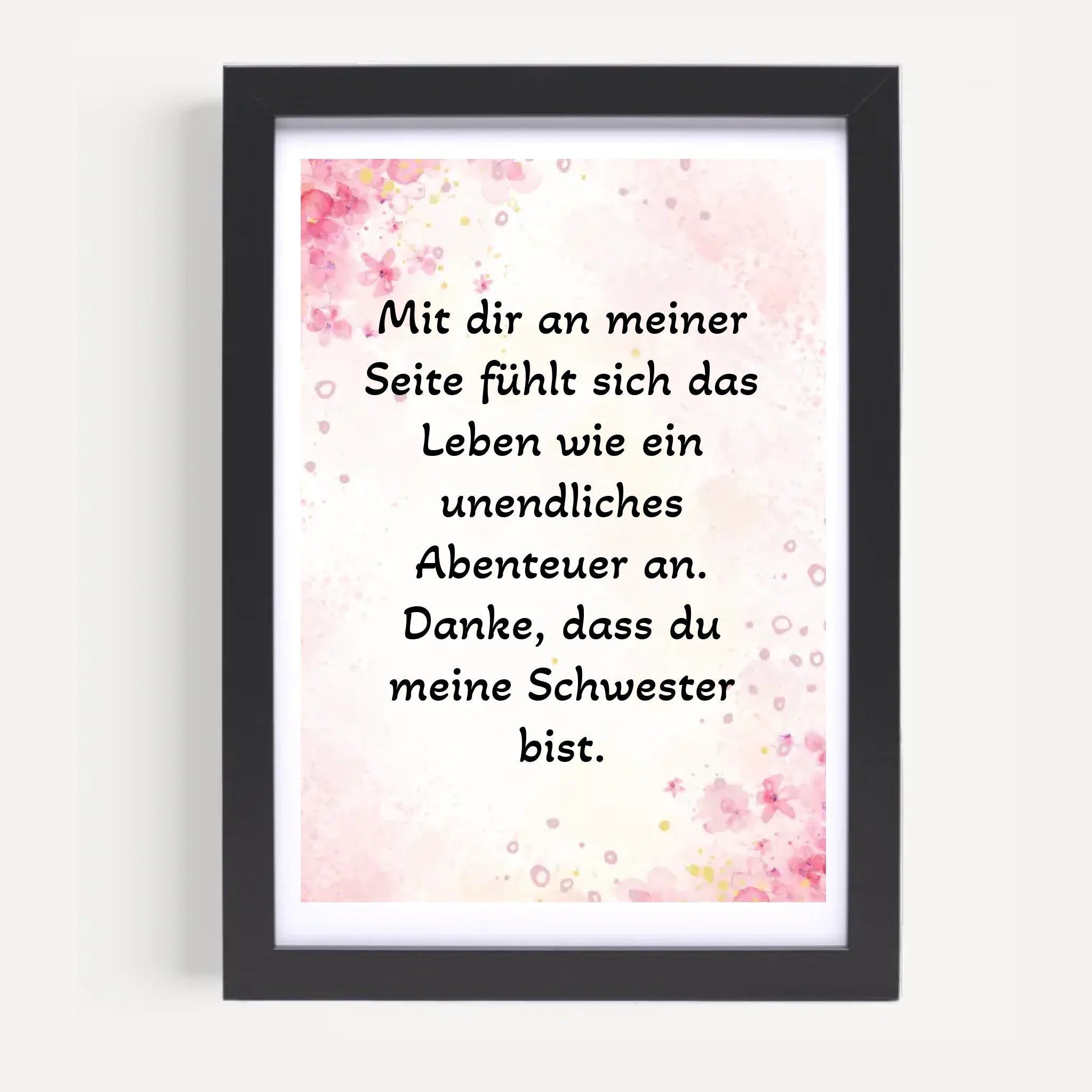 Schwesterherz Spruch Poster Geschenk personalisieren - Cantty