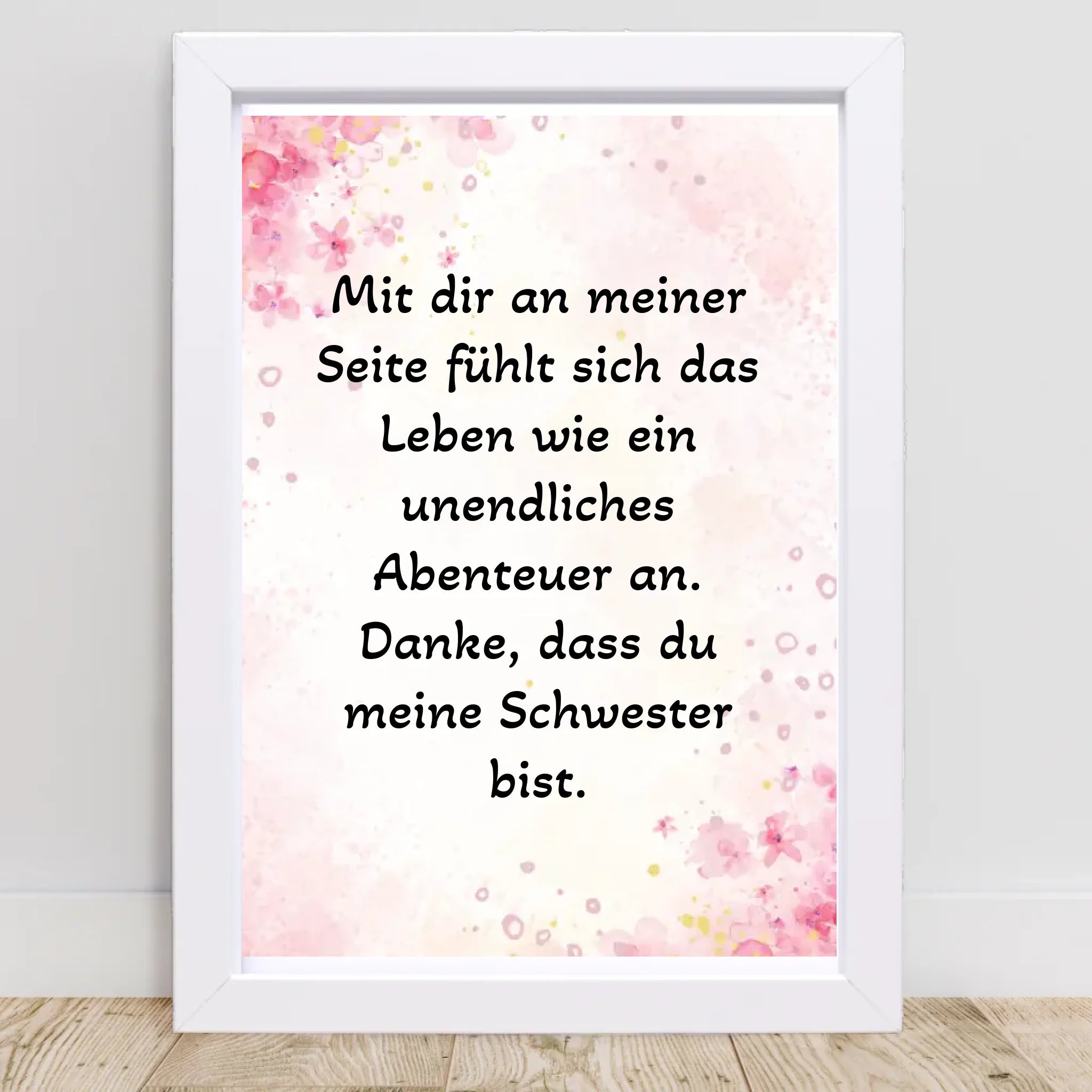 Schwesterherz Spruch Poster Geschenk personalisieren - Cantty