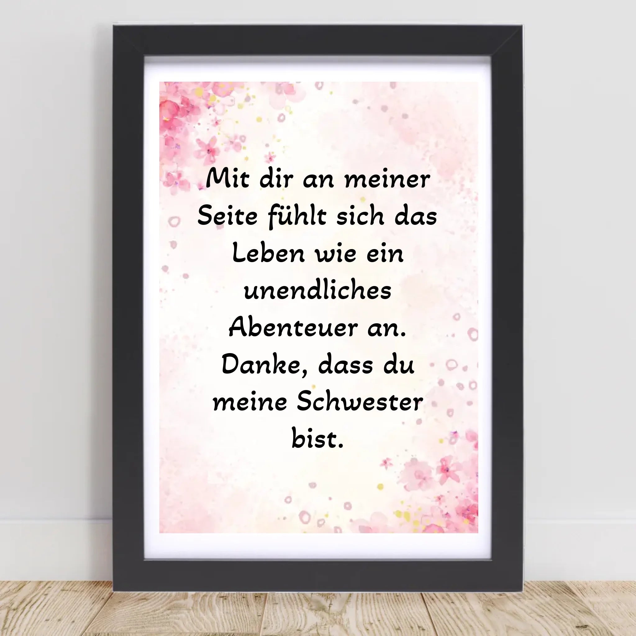 Schwesterherz Spruch Poster Geschenk personalisieren - Cantty