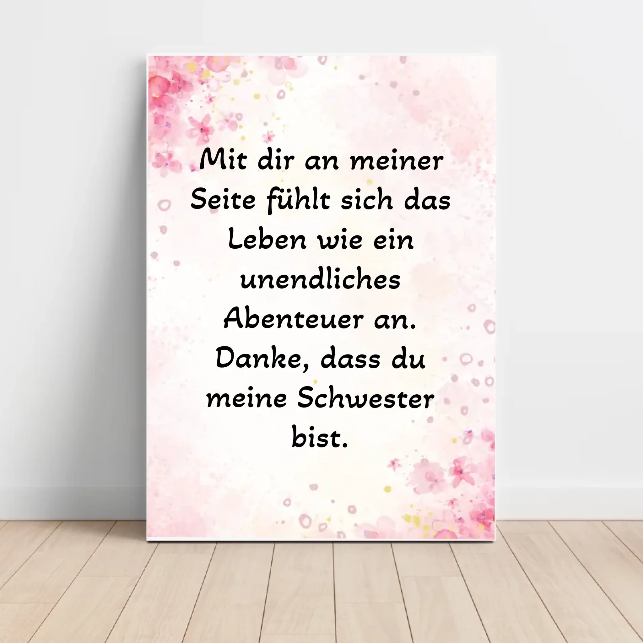 Schwesterherz Spruch Poster Geschenk personalisieren - Cantty