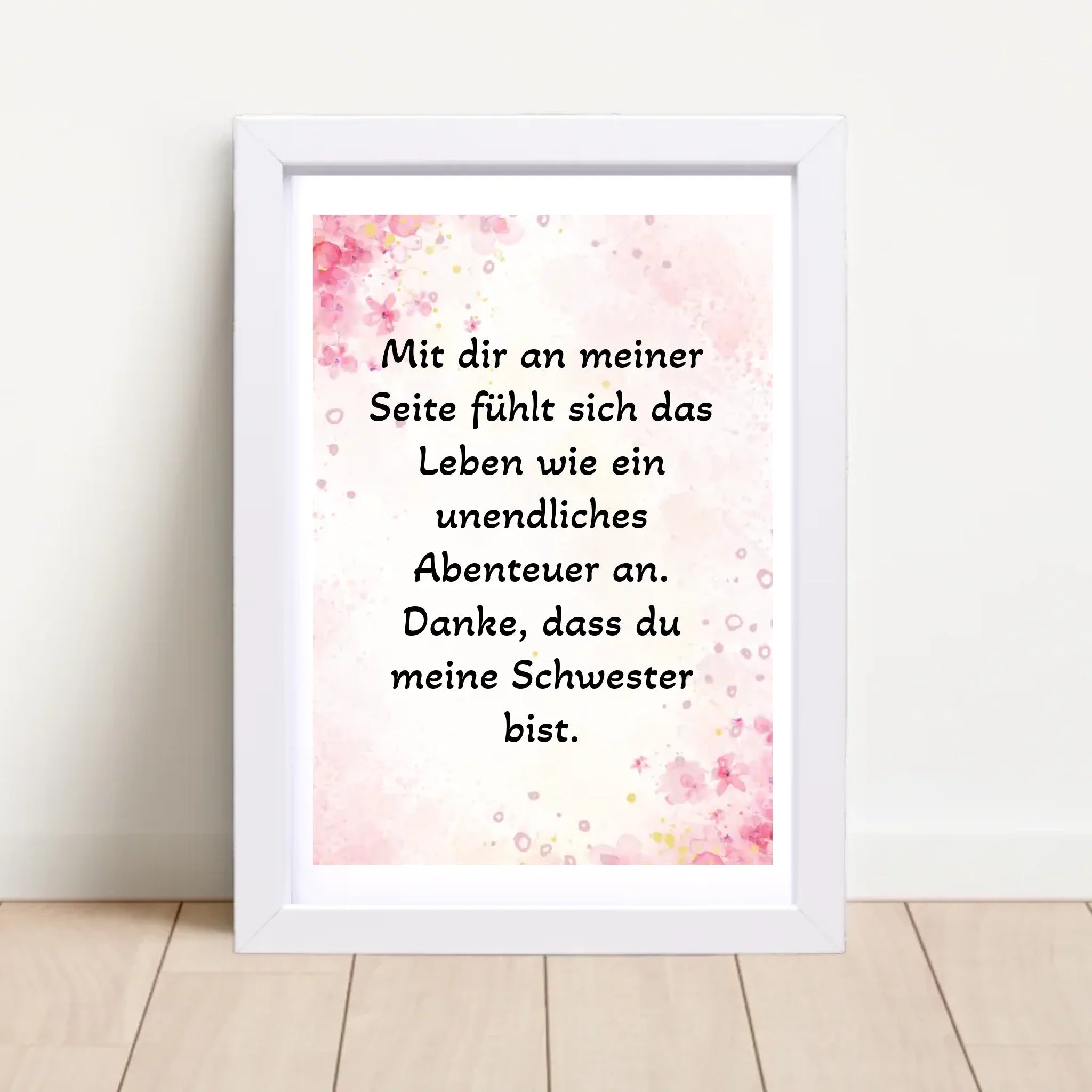 Schwesterherz Spruch Poster Geschenk personalisieren - Cantty