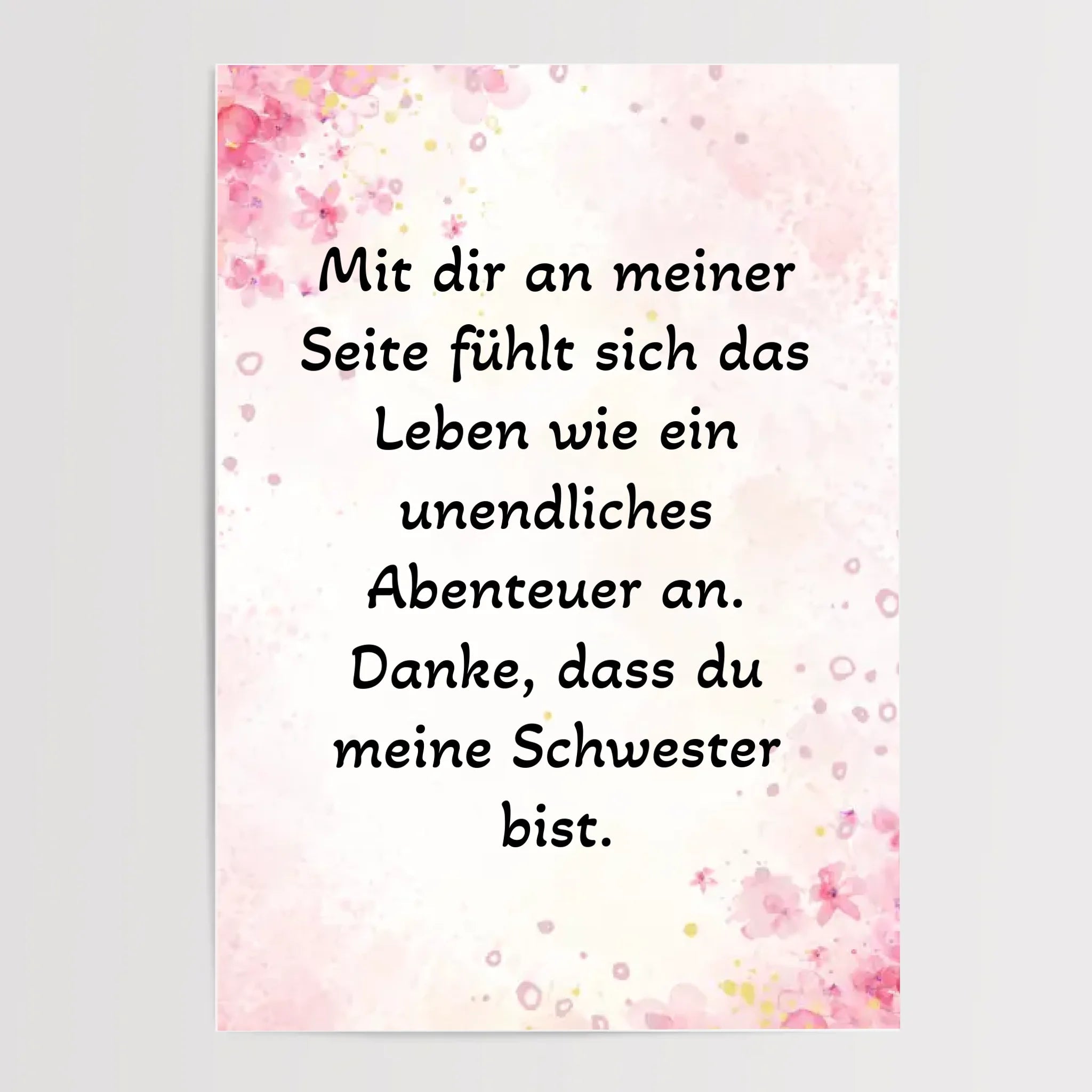 Schwesterherz Spruch Poster Geschenk personalisieren - Cantty