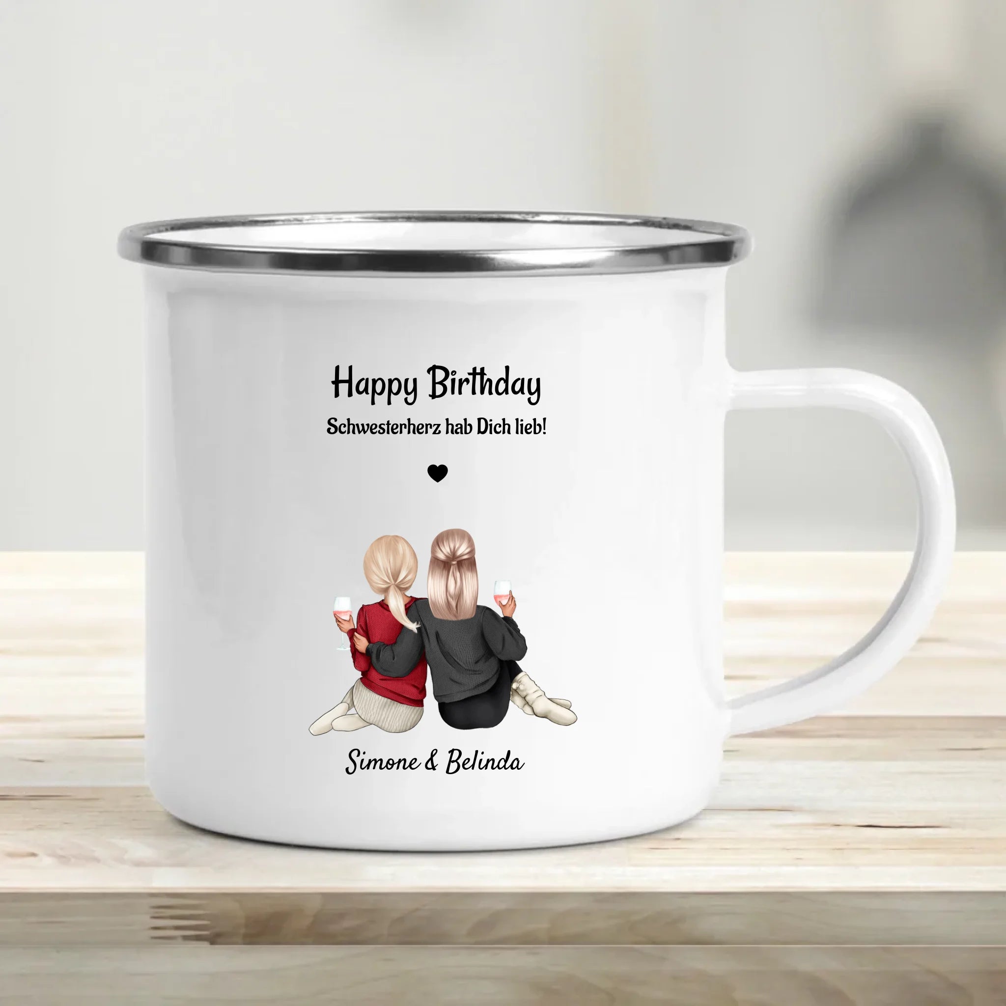 Schwestern Geschenk Tasse personalisiert - Cantty