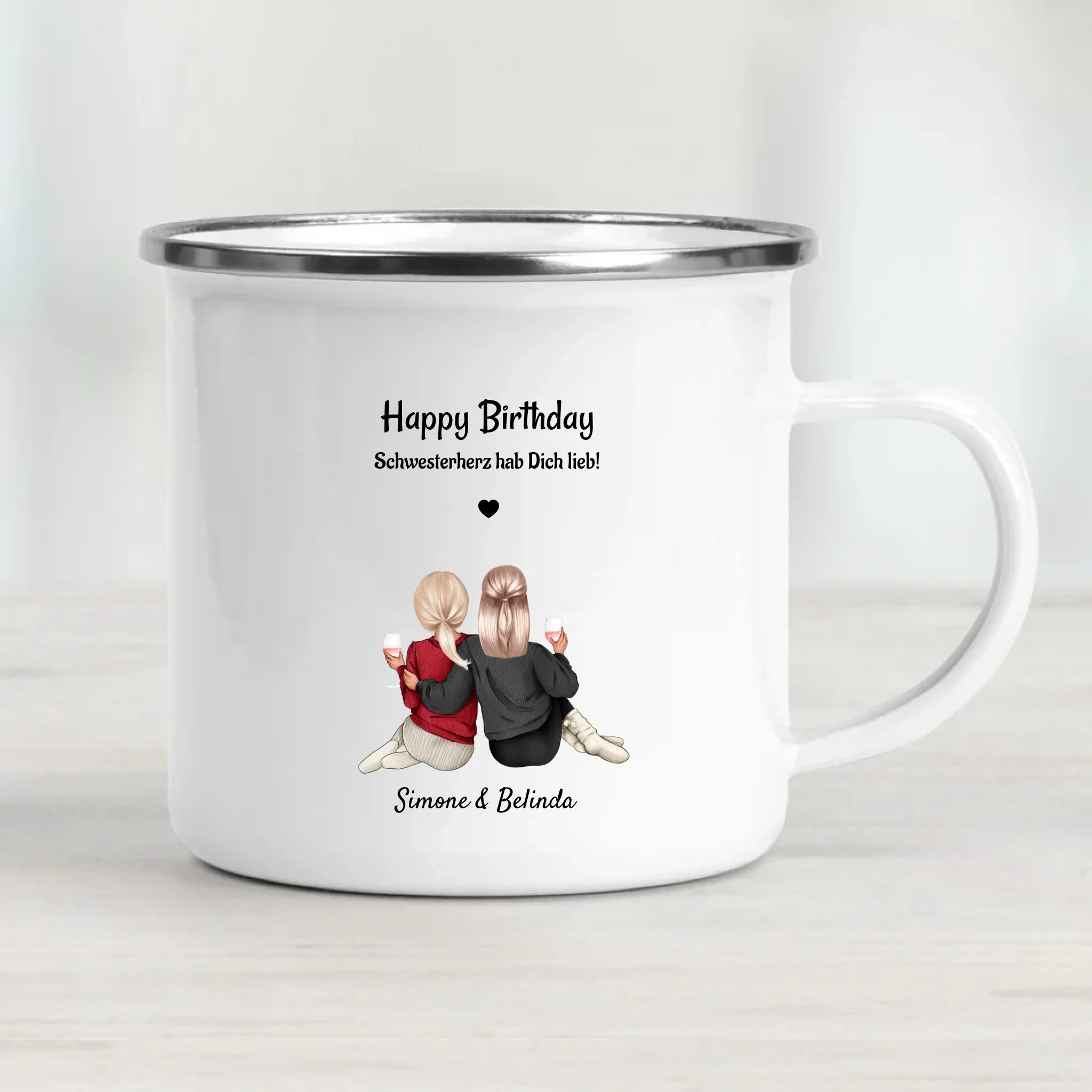 Schwestern Geschenk Tasse personalisiert - Cantty