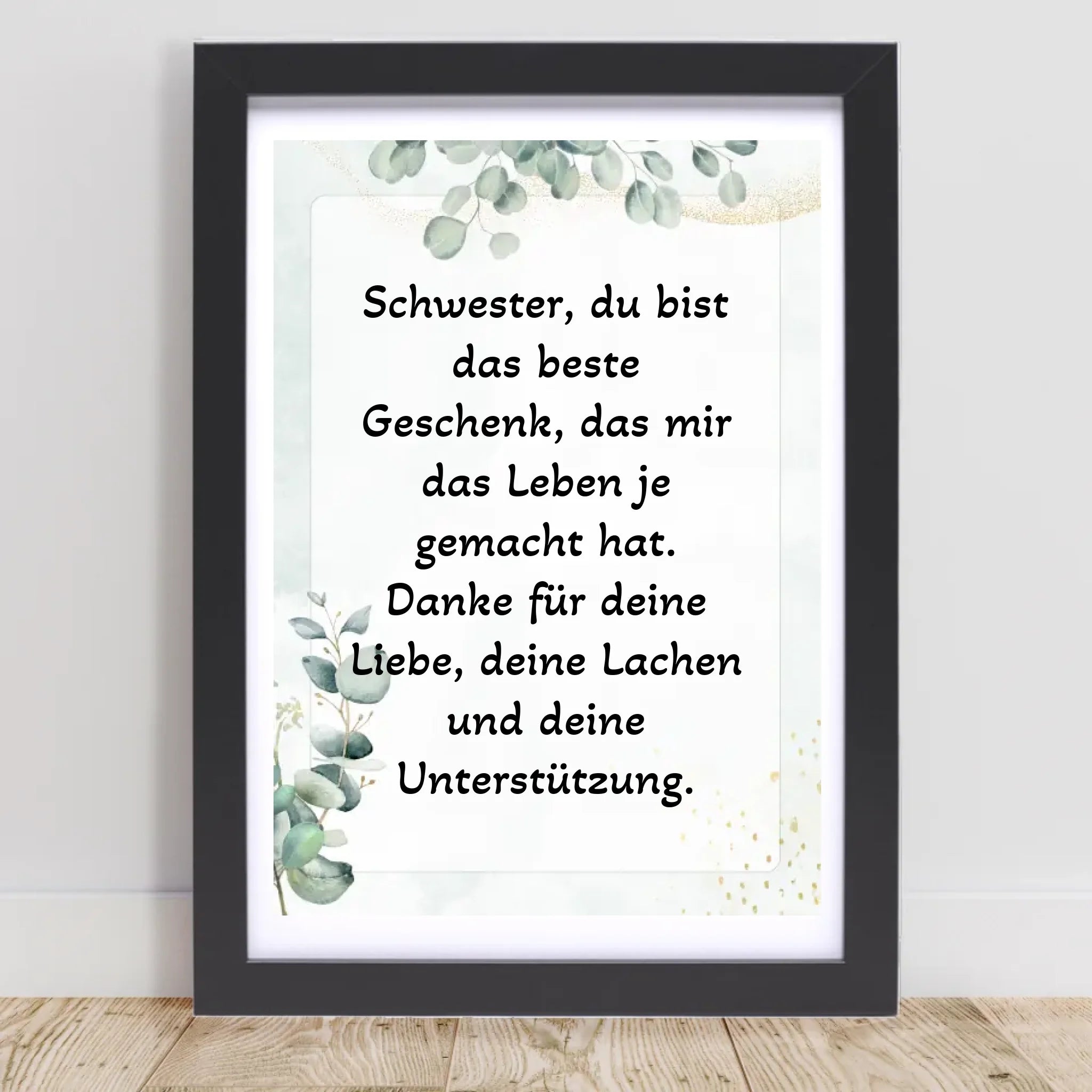 Schwestern Spruch Posterdruck personalisiert - Cantty