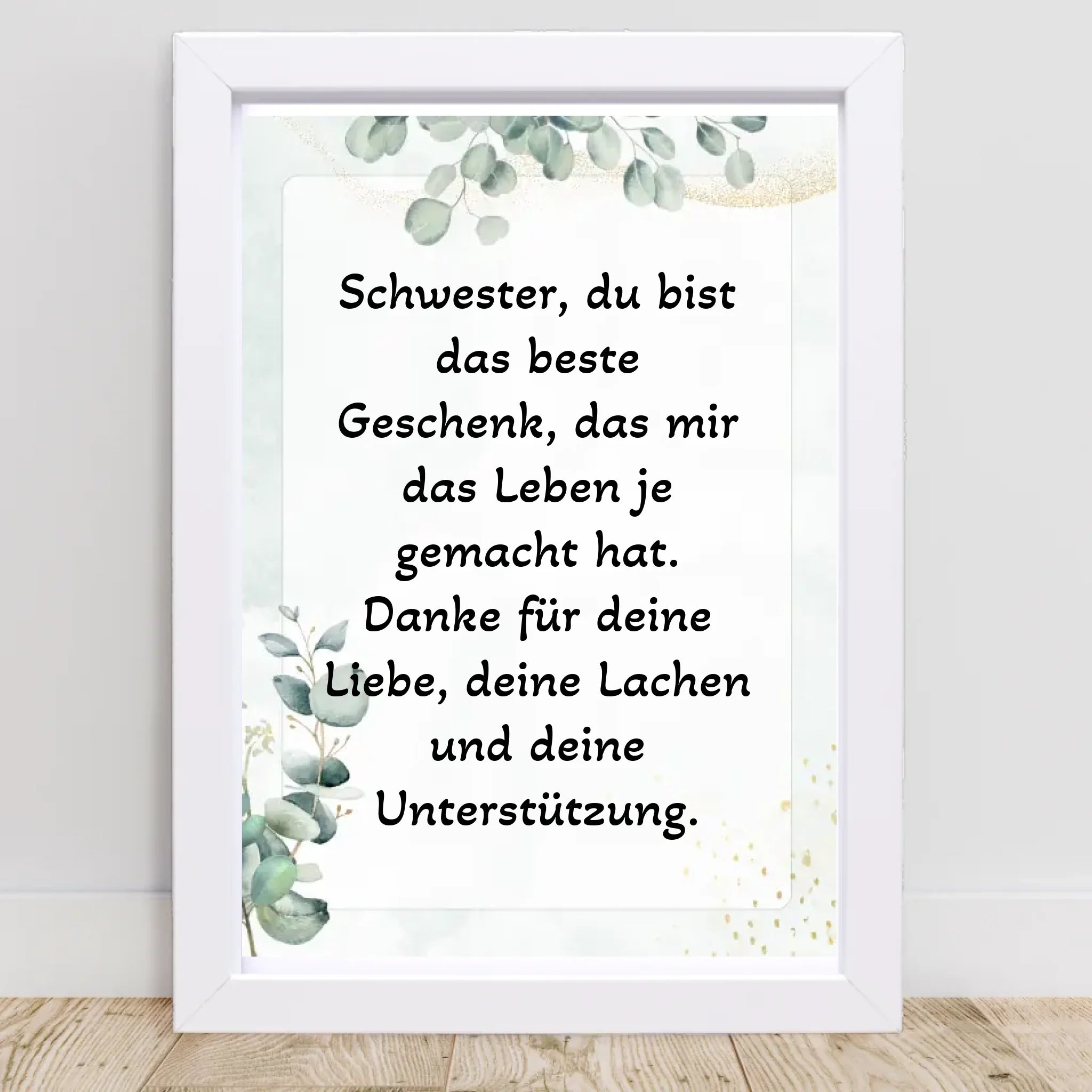 Schwestern Spruch Posterdruck personalisiert - Cantty
