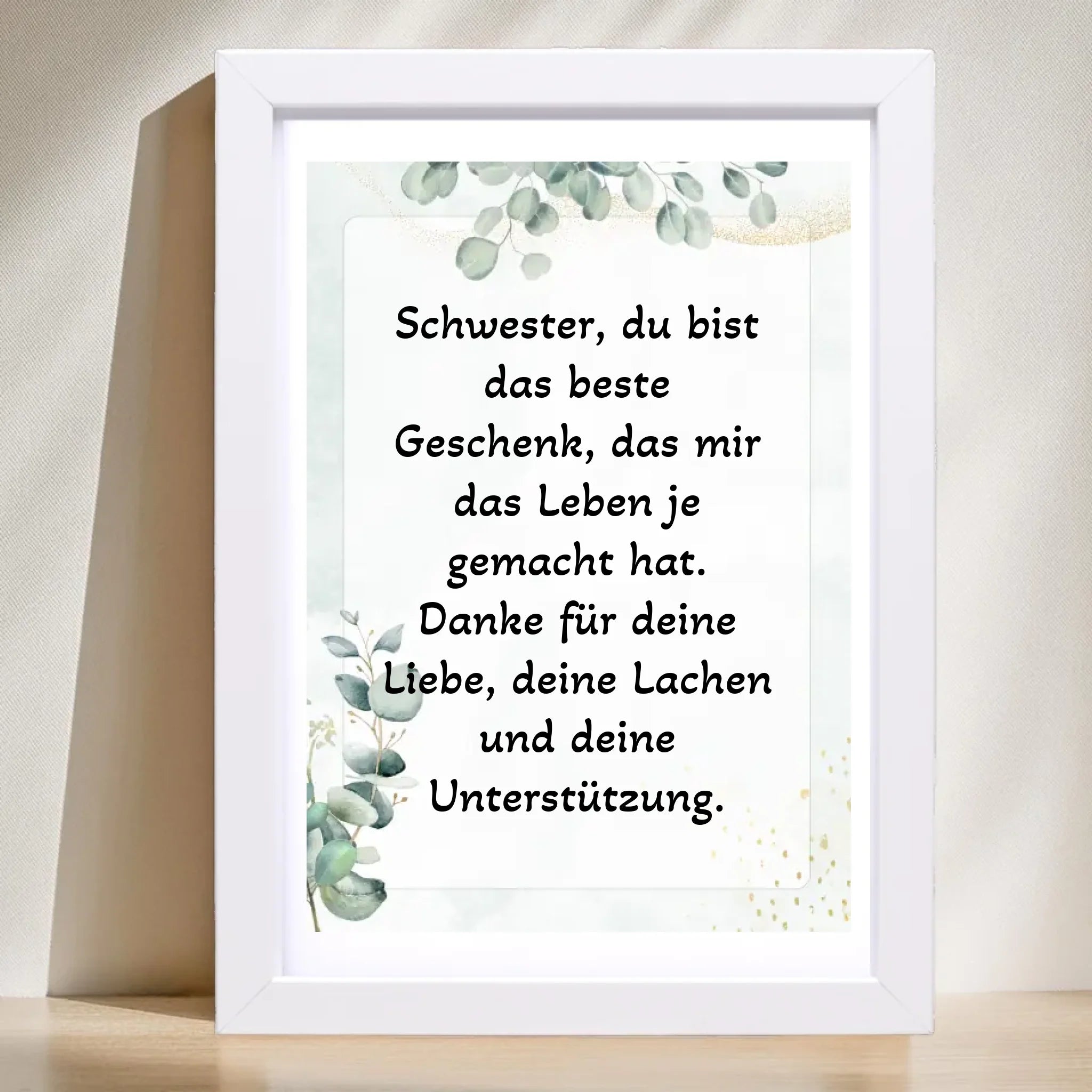 Schwestern Spruch Posterdruck personalisiert - Cantty